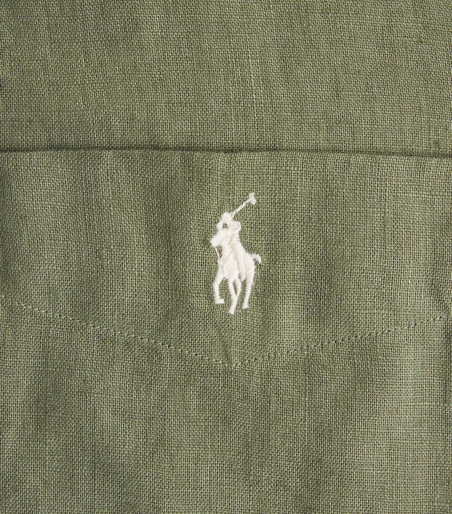 Polo Ralph Lauren Mens Linen Short-Sleeve Classic-Fit Shirt Garden Trail Image 6