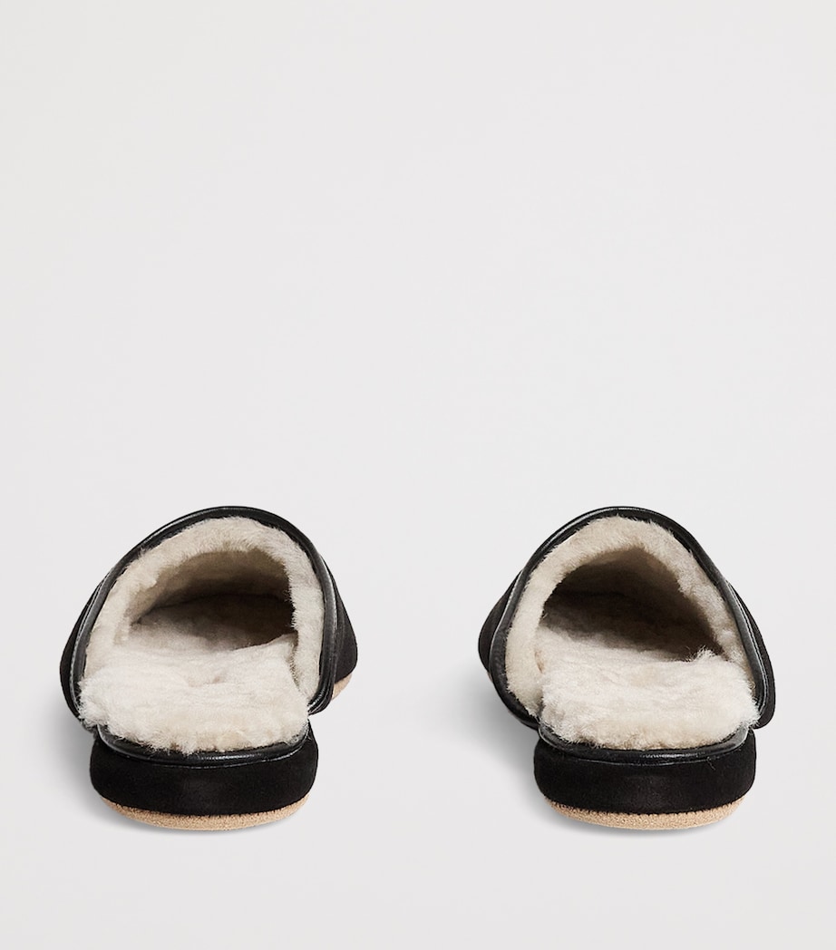 Derek Rose Suede Douglas Slippers Black Image 10