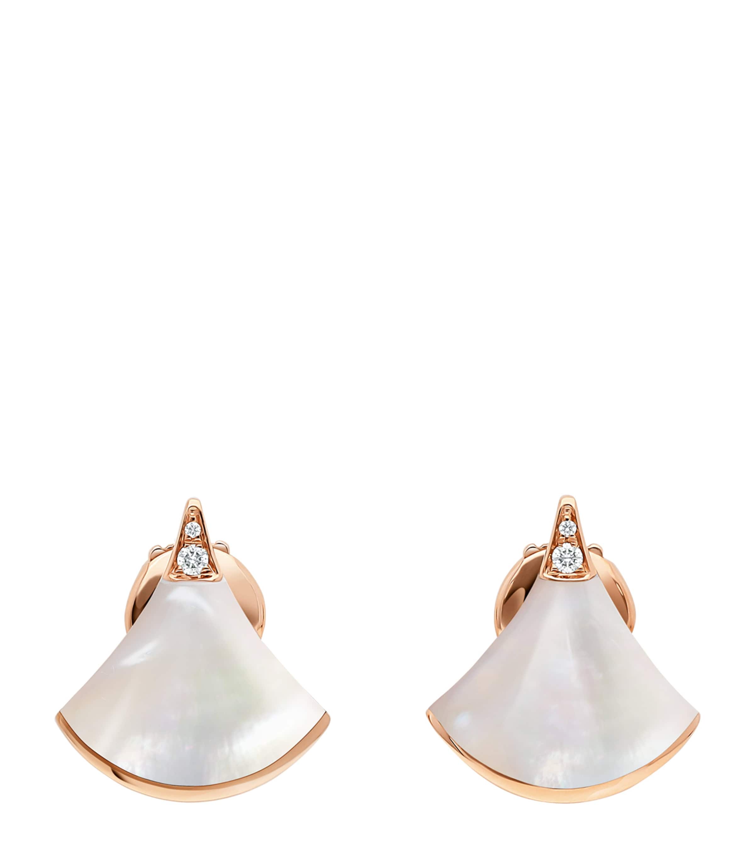 Bvlgari Rose Gold, Diamond and Mother-of-Pearl Divas' Dream Earrings Pink Gold Image 1