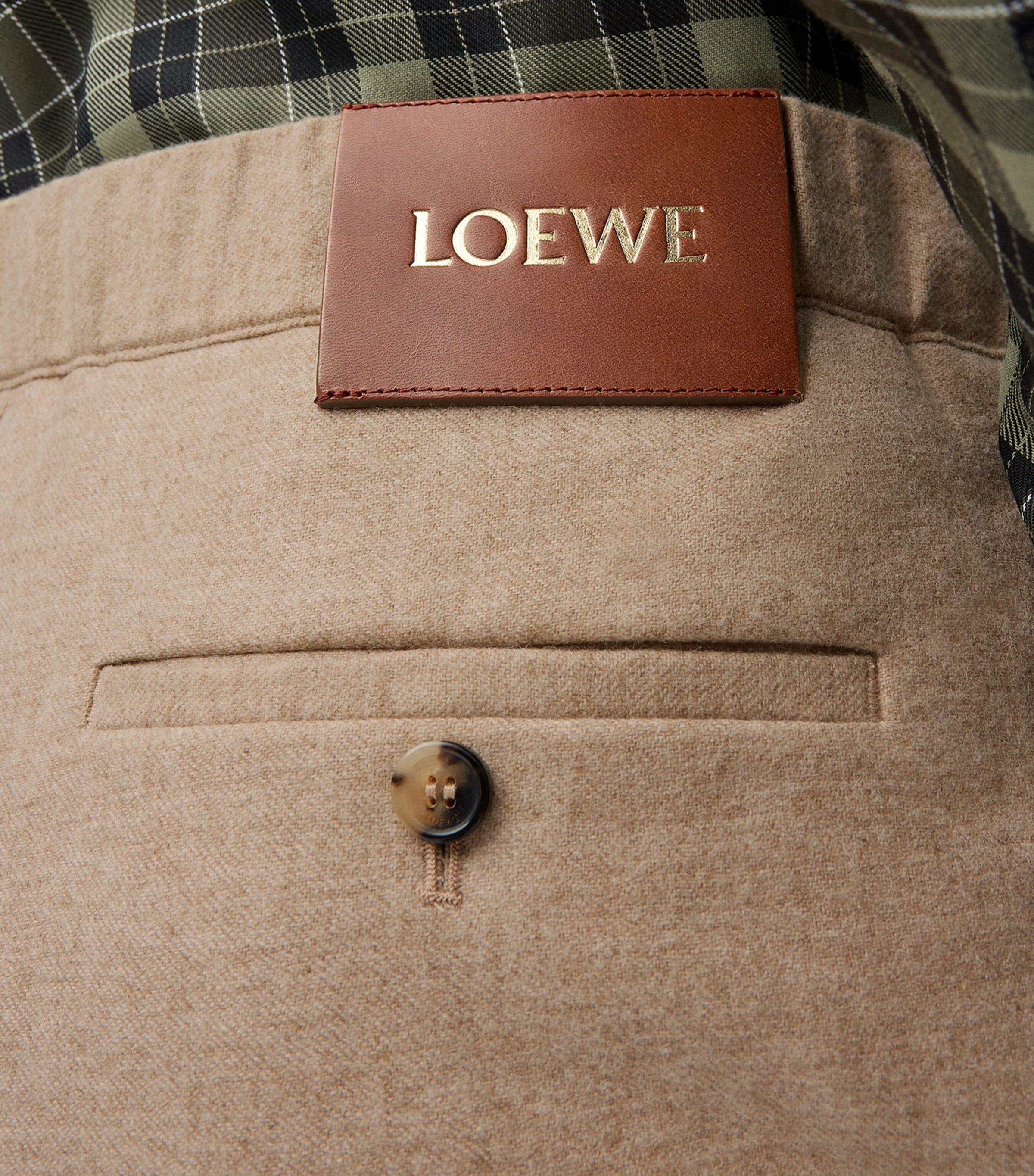 Wool-Cashmere-Blend Pleated Trousers BEIGE MELANGE Image 4