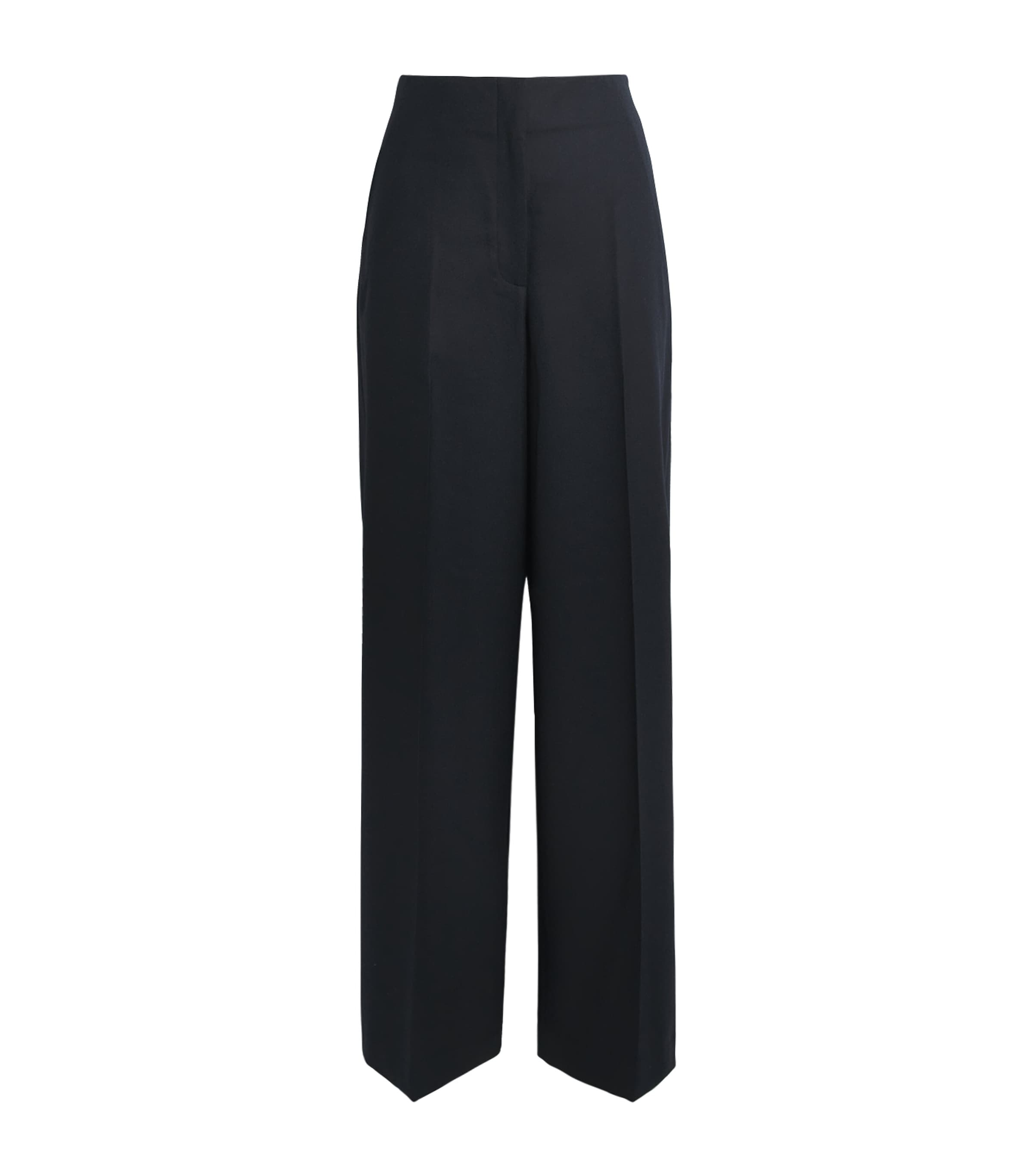 Lafayette 148 Womens Linen Thames Wide-Leg Trousers Ink Image 1