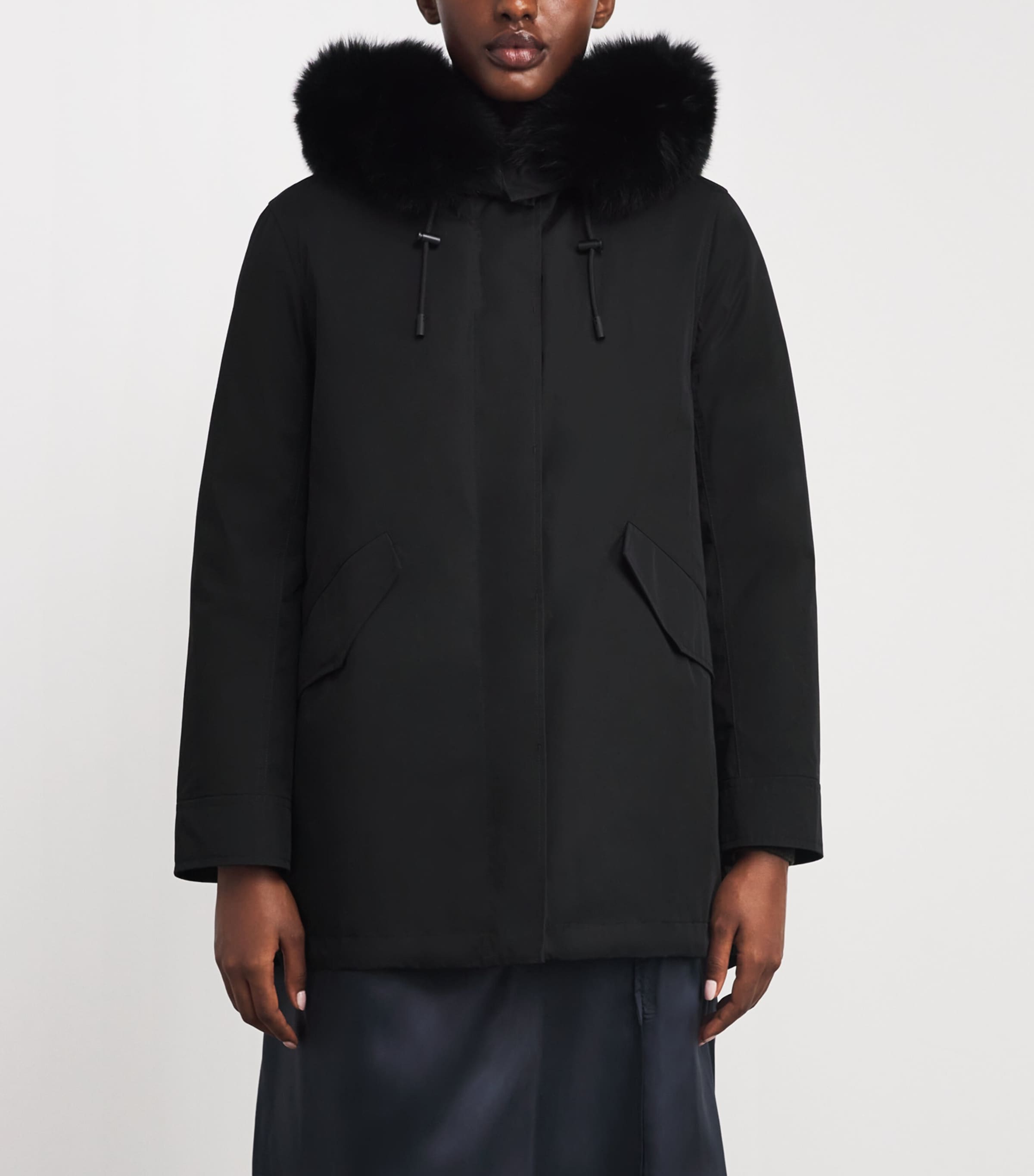Fox-Rabbit Blended-Cotton Parka (72cm) C99 Image 3