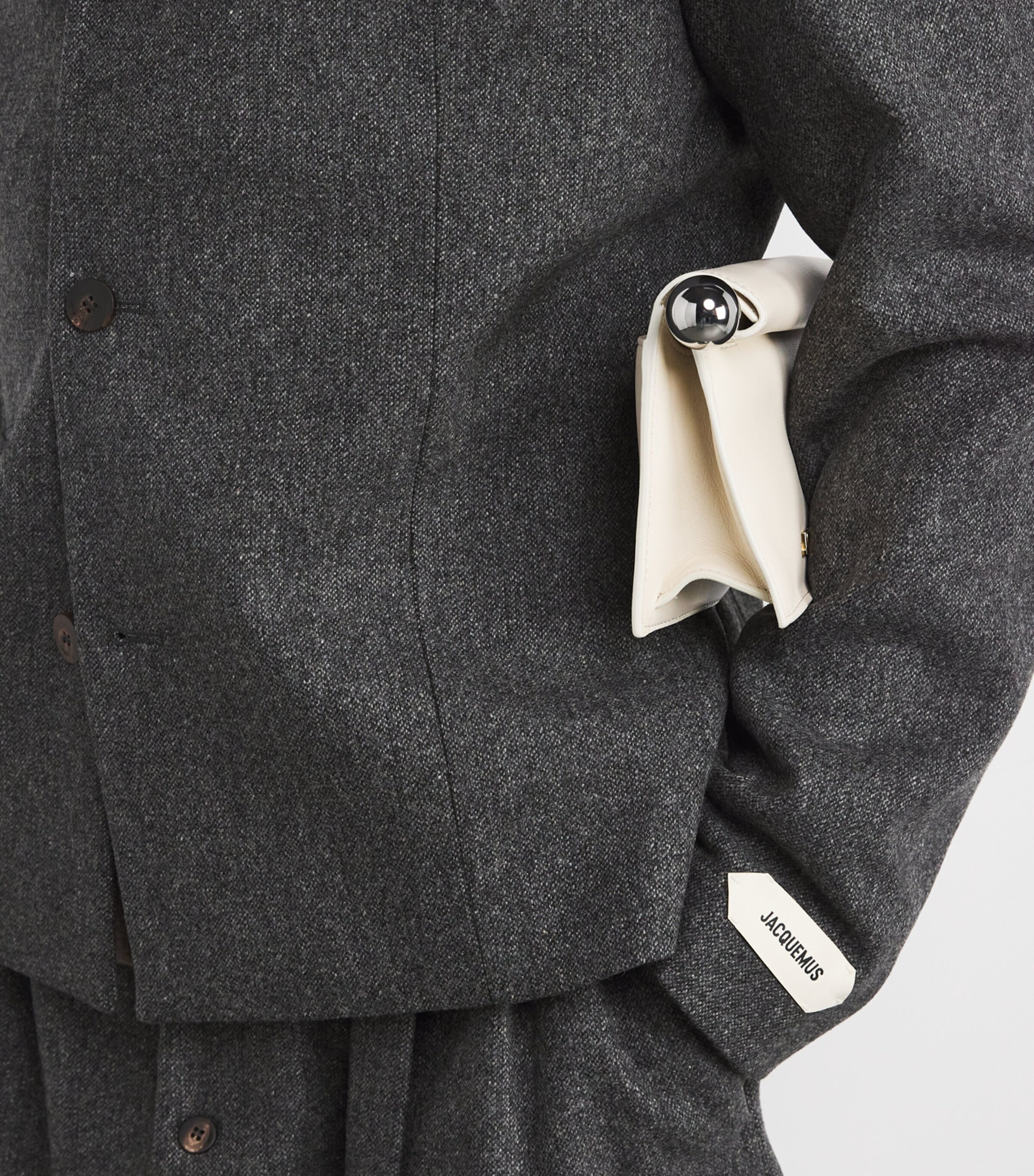 Virgin Wool-Blend Sera Jacket 970-DARK GREY Image 7