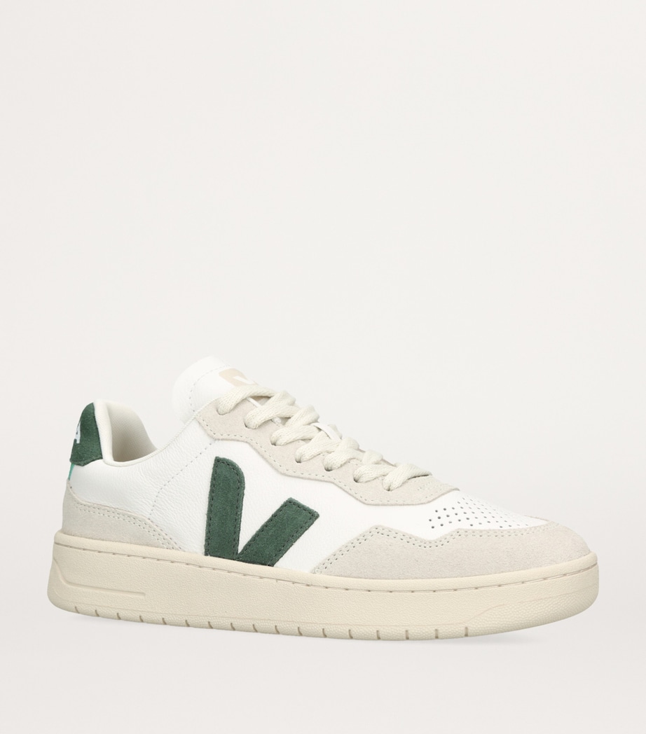 Leather-Suede V-90 Sneakers GREEN OTH Image 3