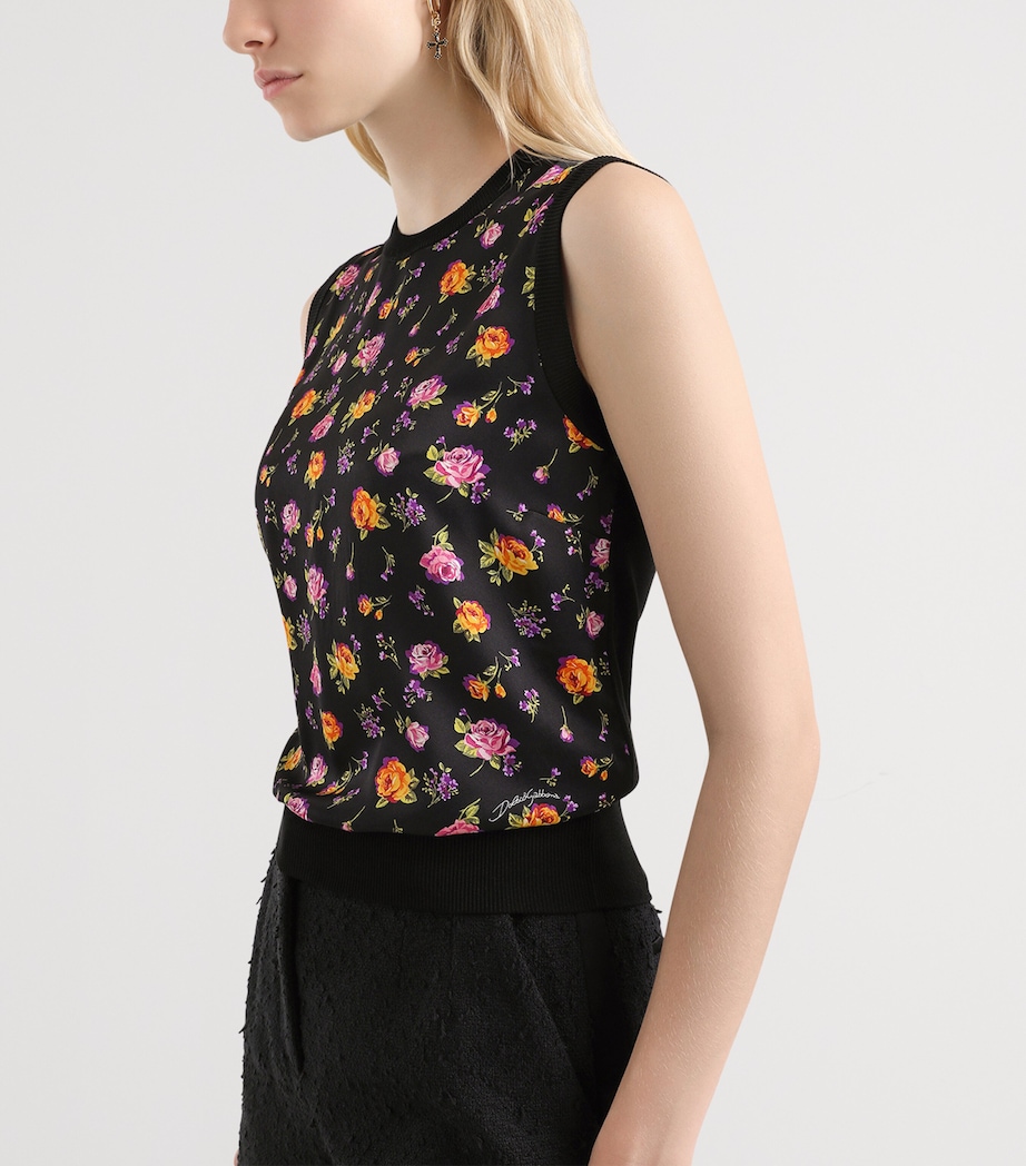 Silk Floral Tank Top HN5XRROSEMAZZOL Image 4