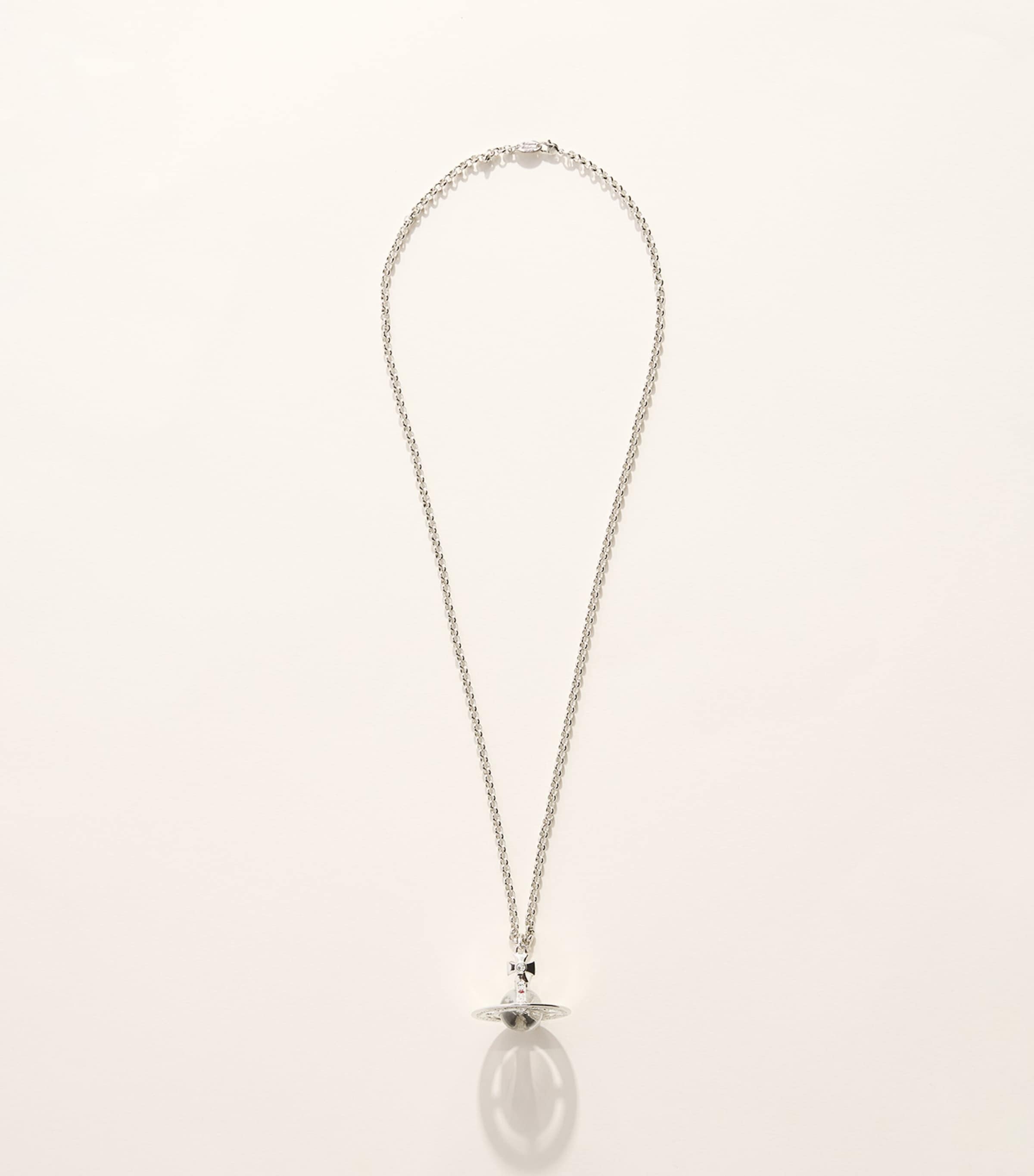Vivienne Westwood New Small Orb Pendant Necklace Platinum Image 3