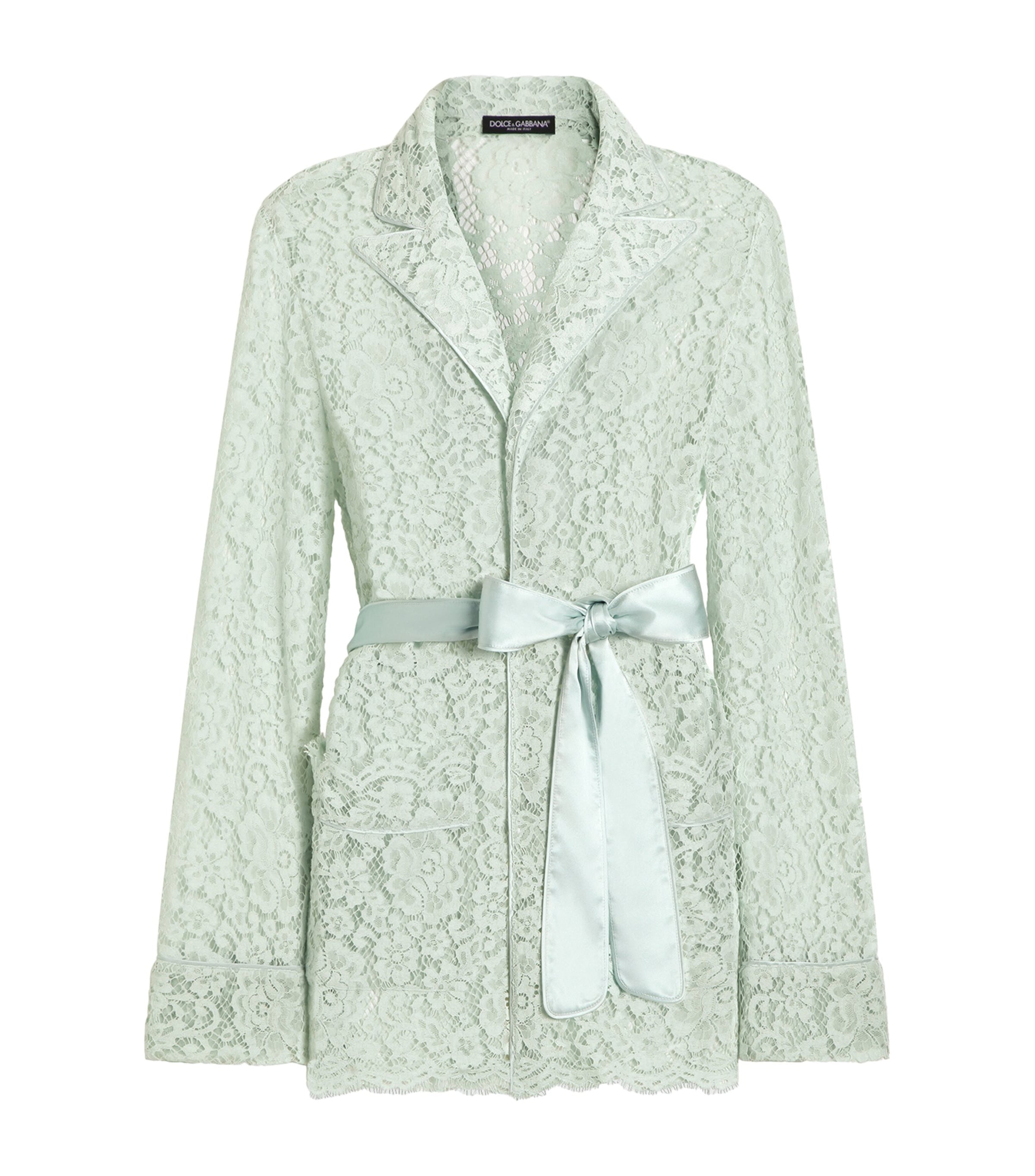 Dolce&Gabbana Womens Lace Tie Blazer Verd Image 1