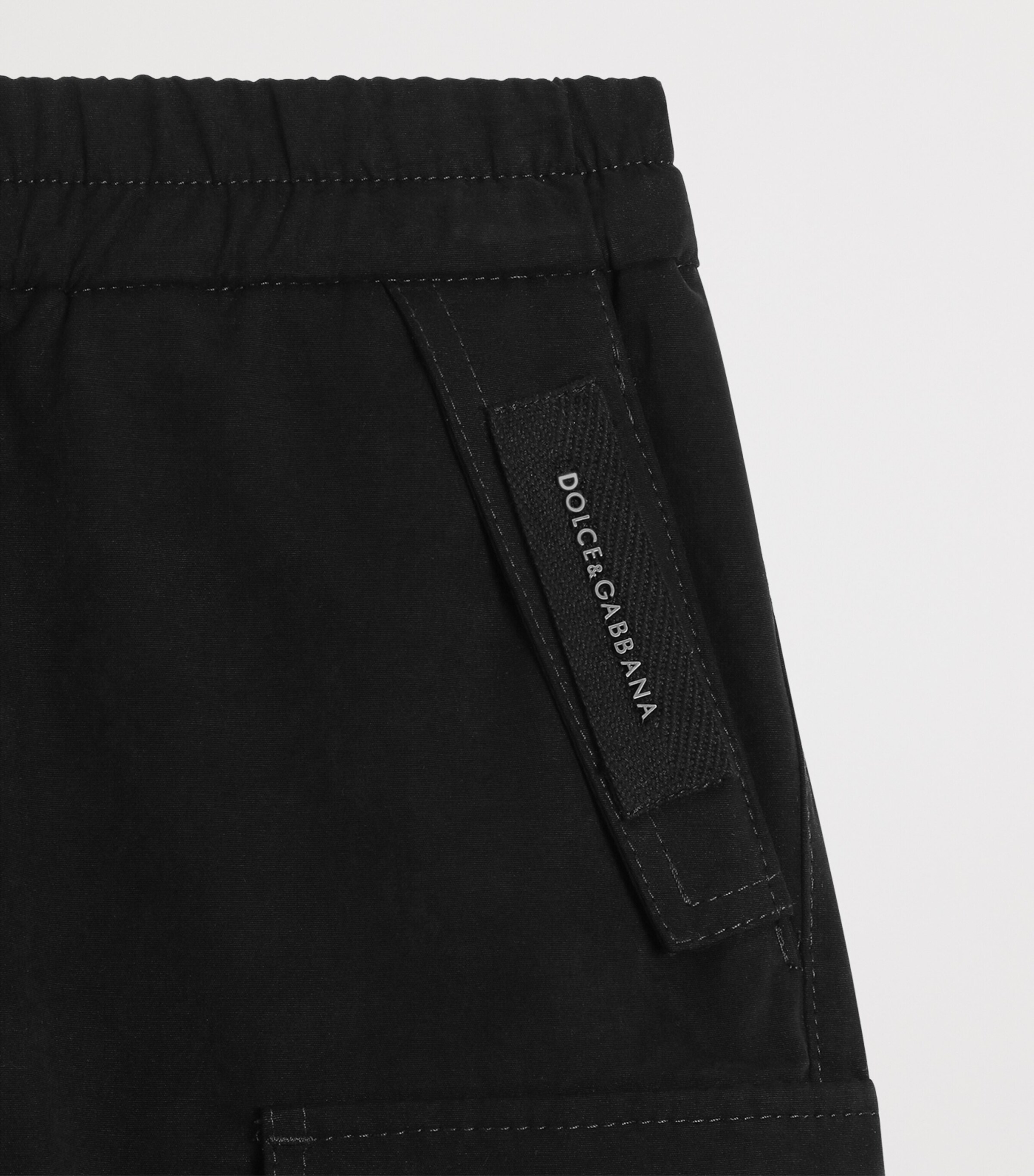 Dolce&Gabbana Kids Stretch-Cotton Drawstring Shorts (8-12+ Years) Black Image 4