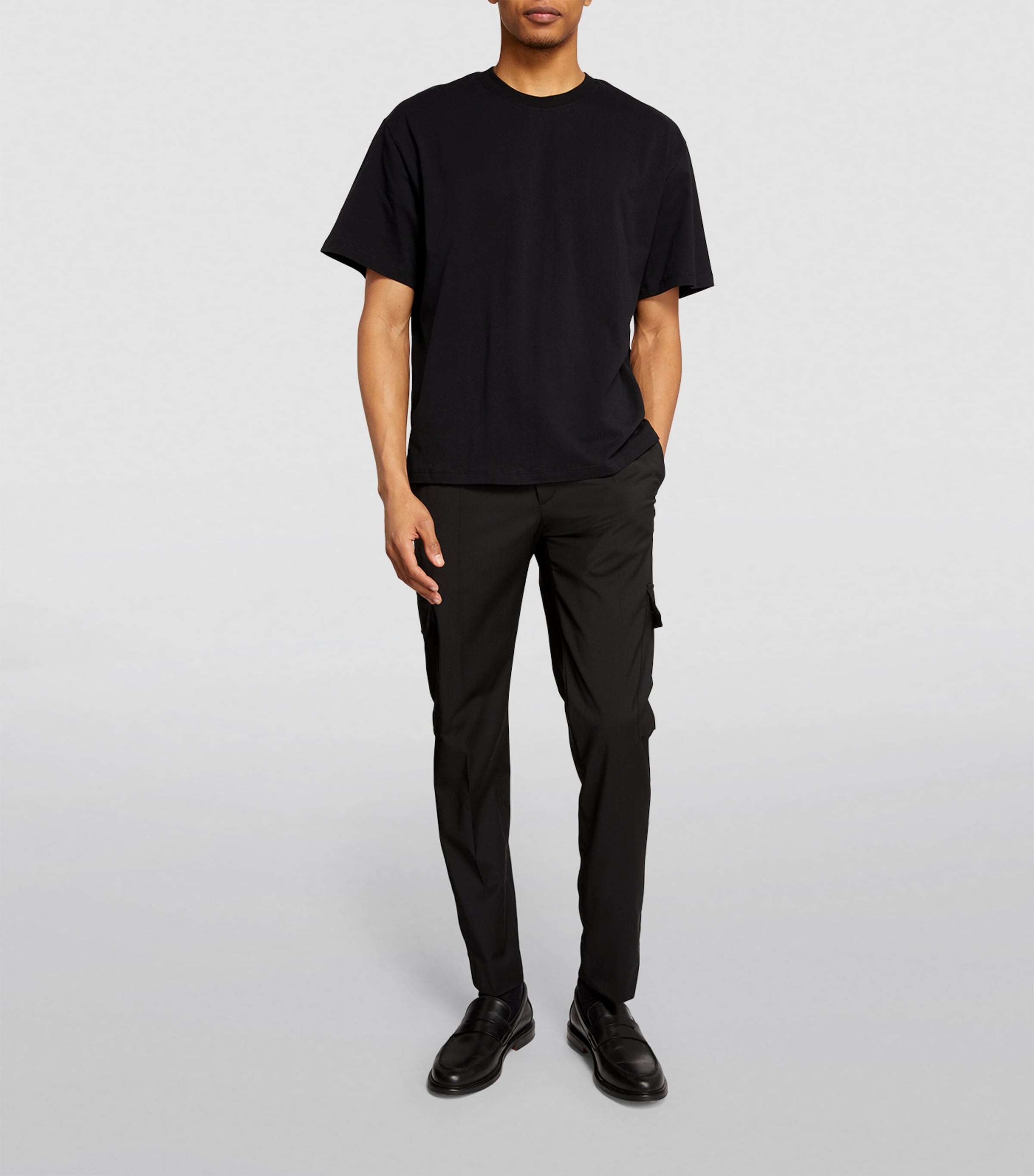 Cotton T-Shirt BLACK Image 2