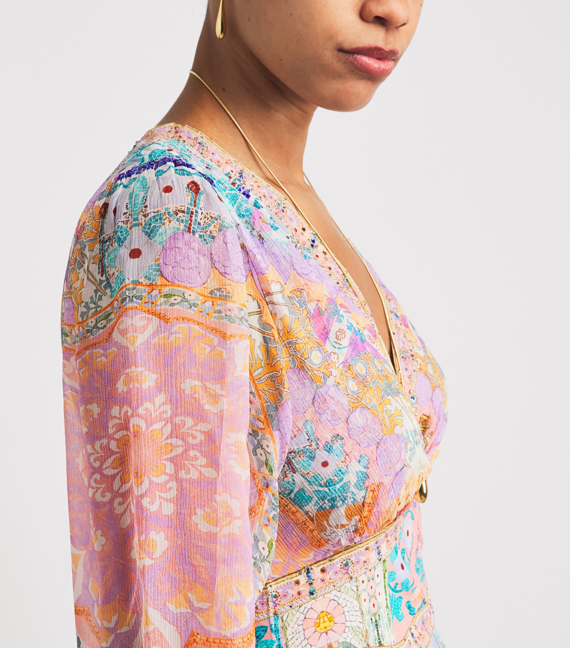 Camilla Womens Silk Maxi Dress Howdy Gaudi Image 3