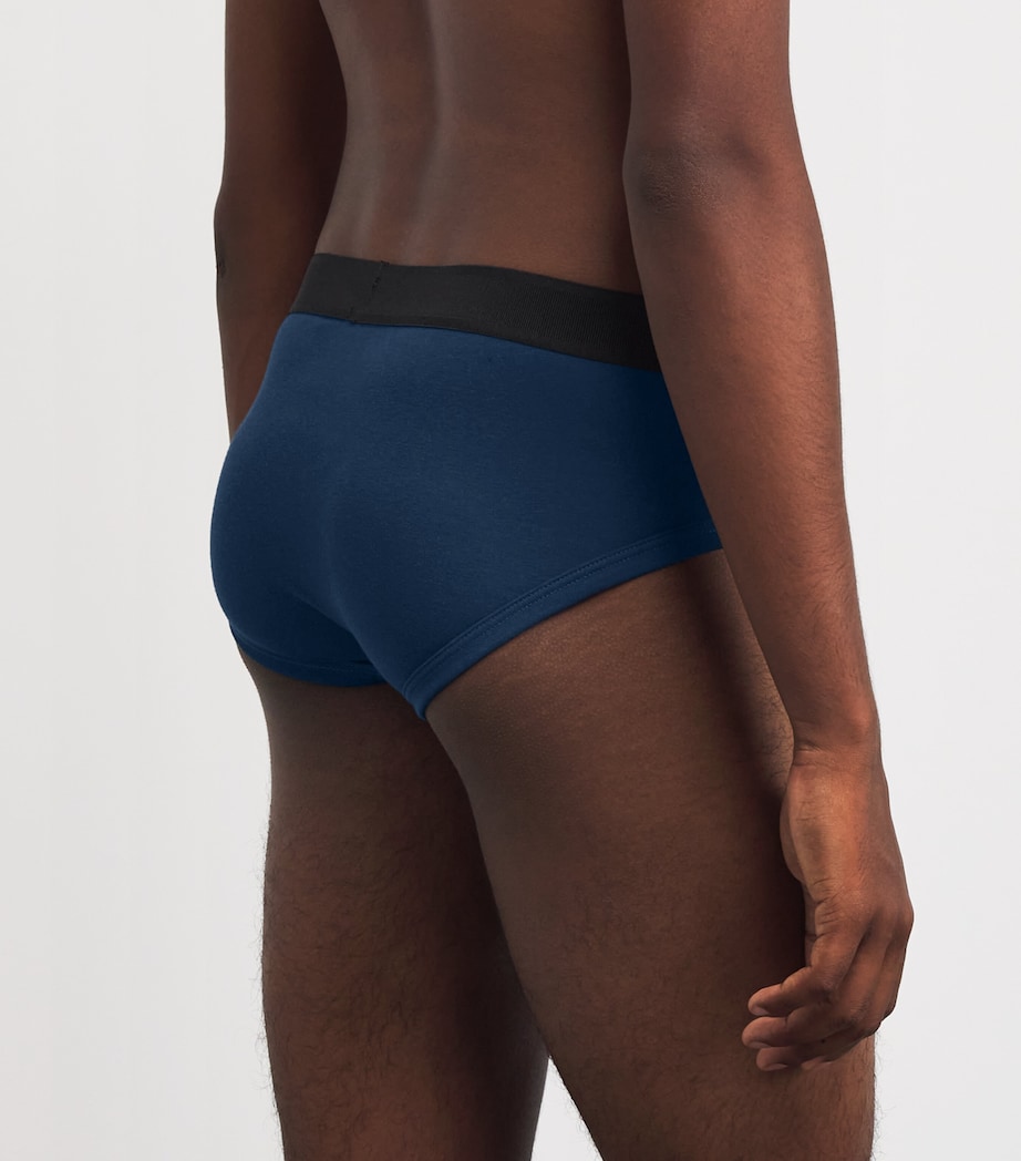 Stretch-Cotton Logo Briefs 438BLUE Image 3