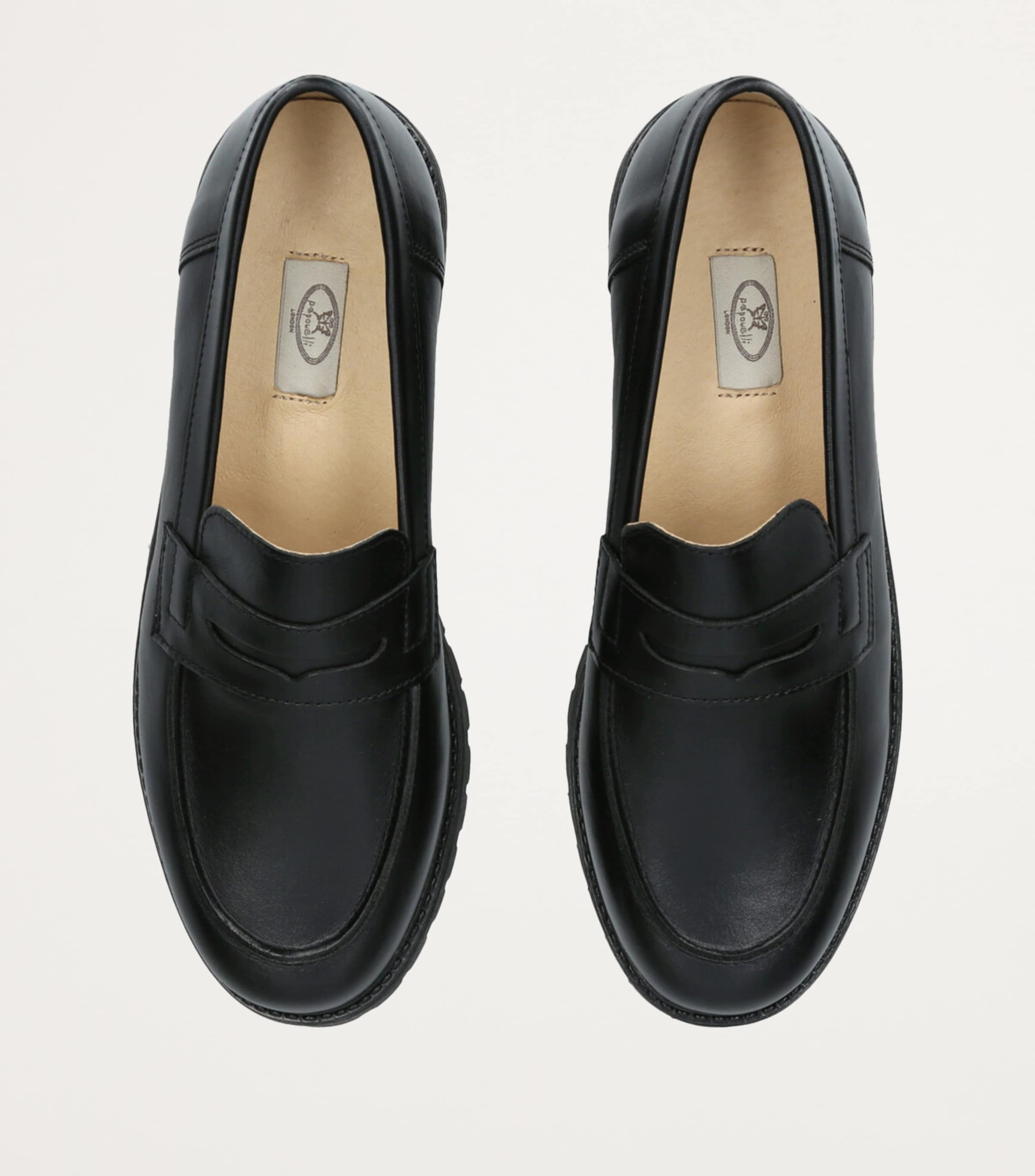 papouelli Leather Maximus Loafers Black Image 4