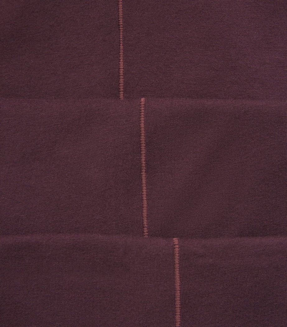 Cotton-Blend Jersey Foldover Trousers CURRANT Image 5