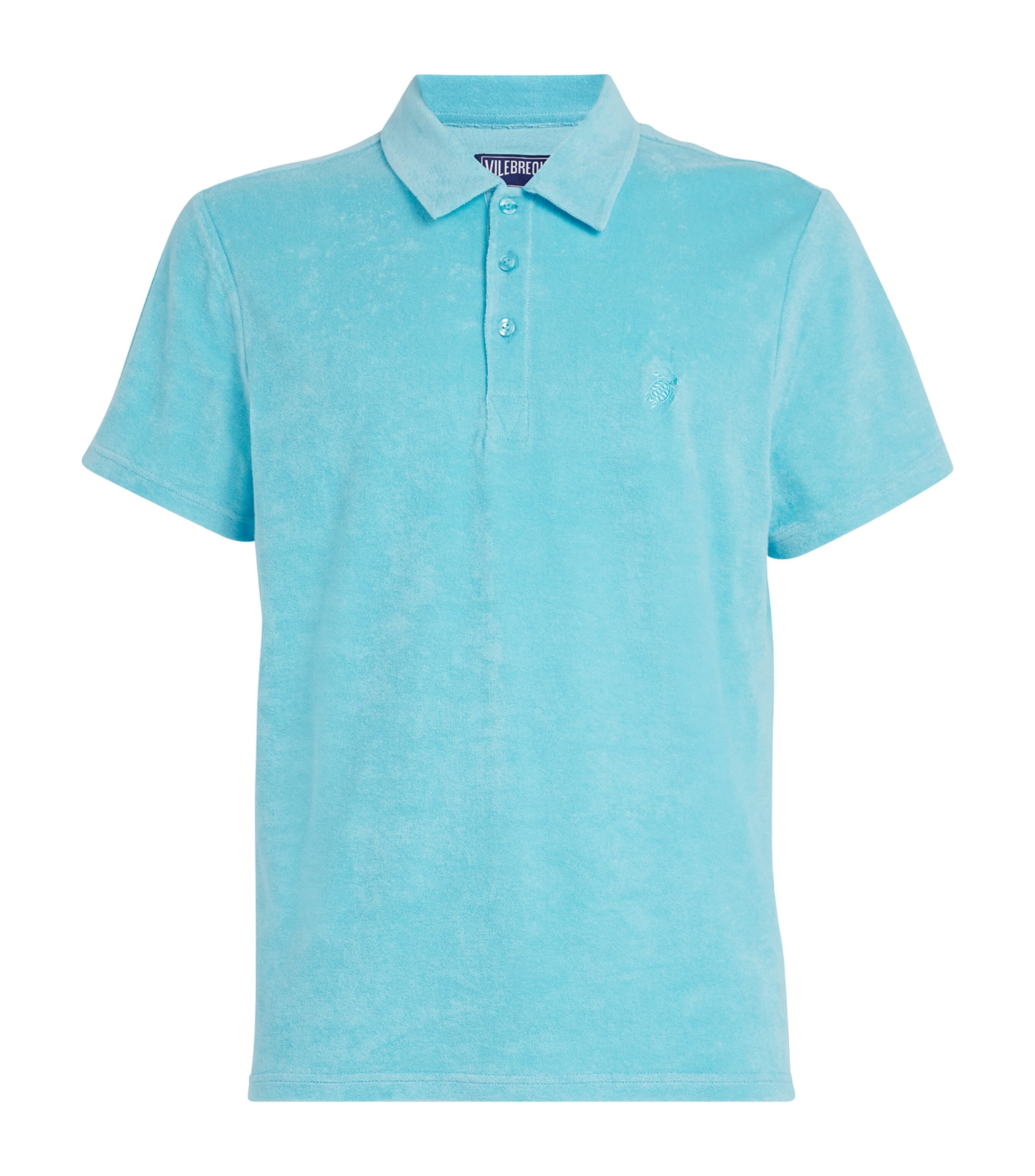 Shop Vilebrequin Cotton-blend Terry Phoenix Polo Shirt In Blue