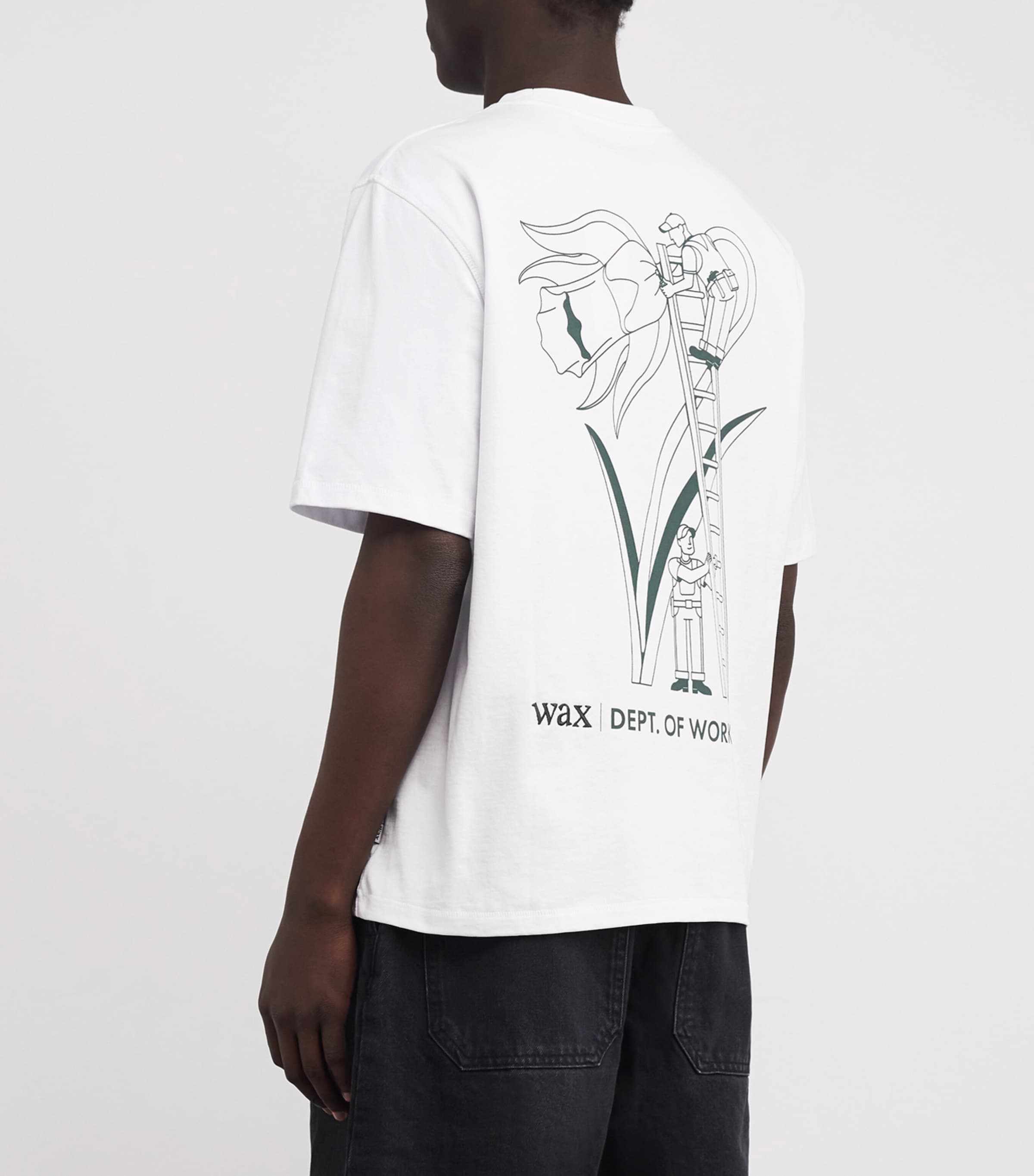 Organic Cotton Daffodil Print Milton T-Shirt DAFFODILWHITE Image 4