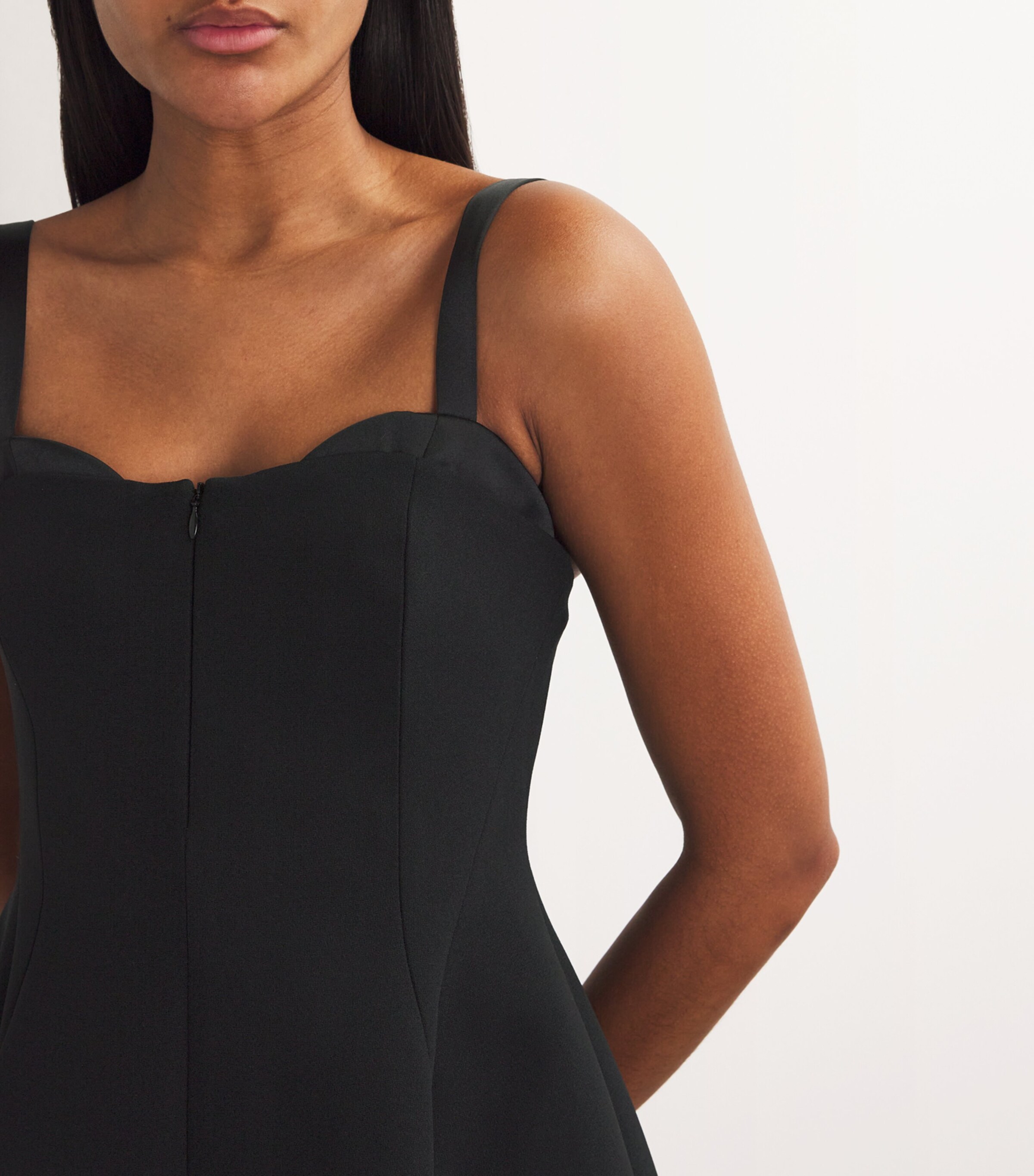 CAMILLA AND MARC Womens Satin Ama Mini Dress Dblkblack Image 7