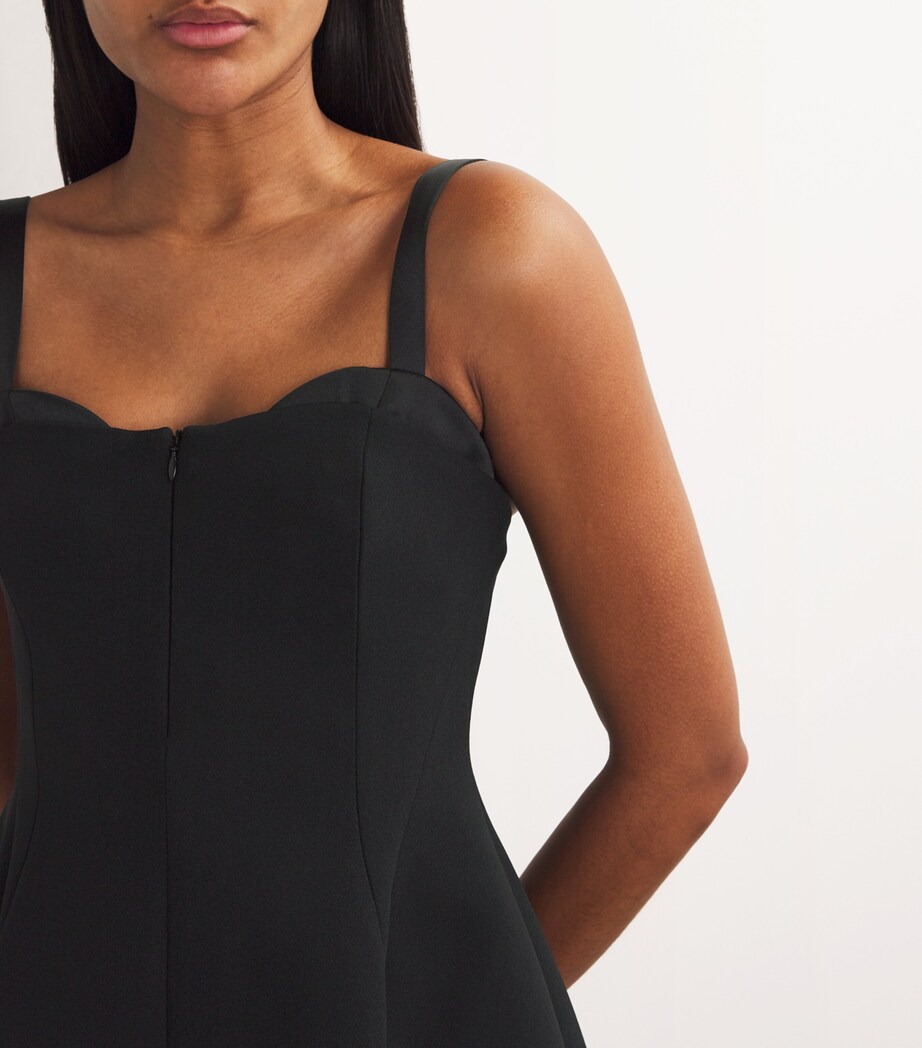 CAMILLA AND MARC Womens Satin Ama Mini Dress Dblkblack Image 7
