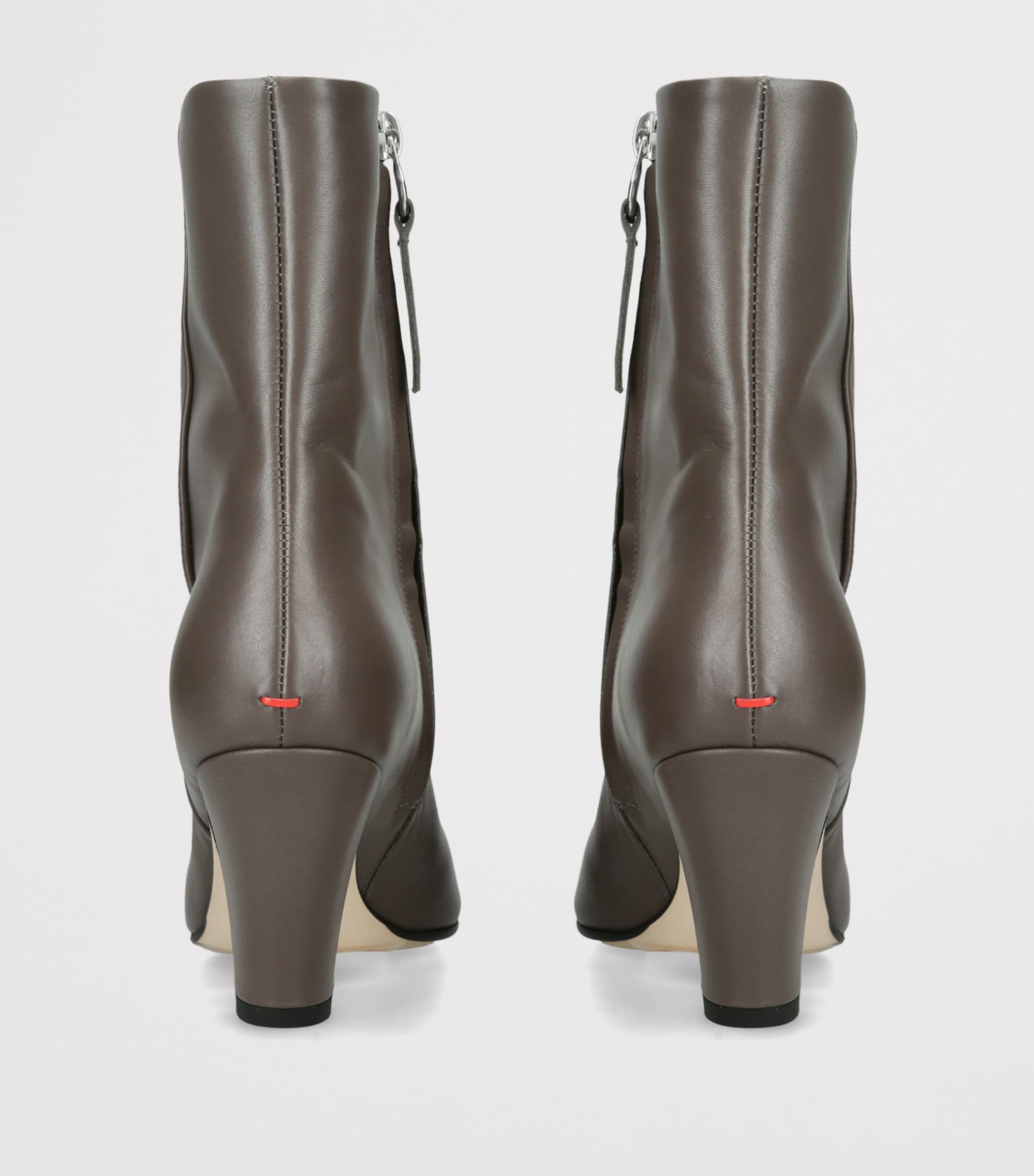 aeyde Leather Maris Ankle Boots 75 Taupe Image 4