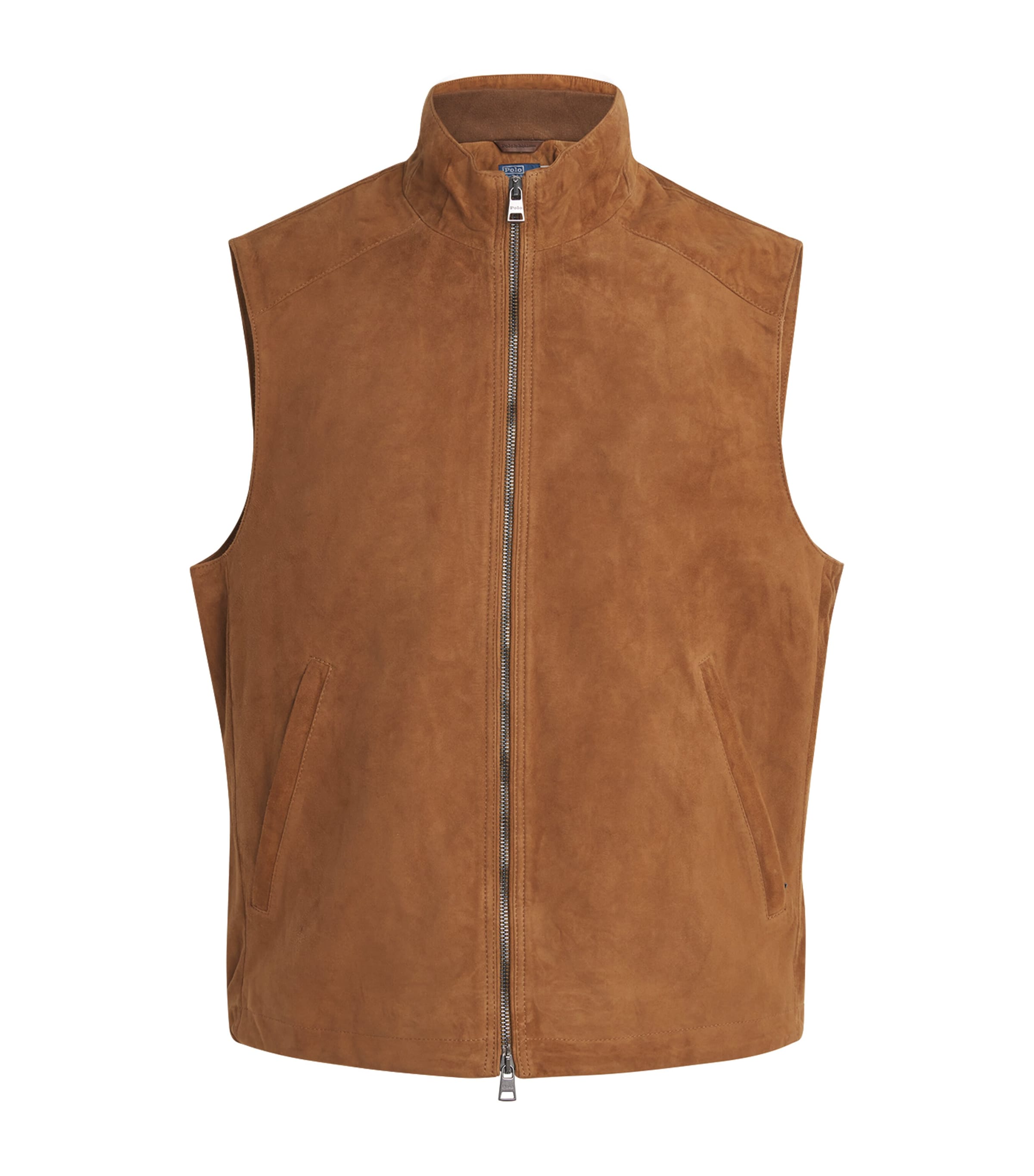 Polo Ralph Lauren Mens Goat Suede Gilet Brown Image 1