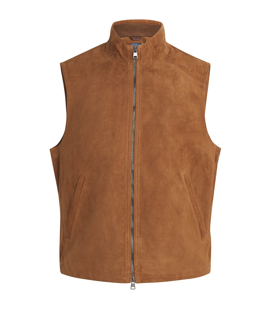Goat Suede Gilet BROWN Image 1