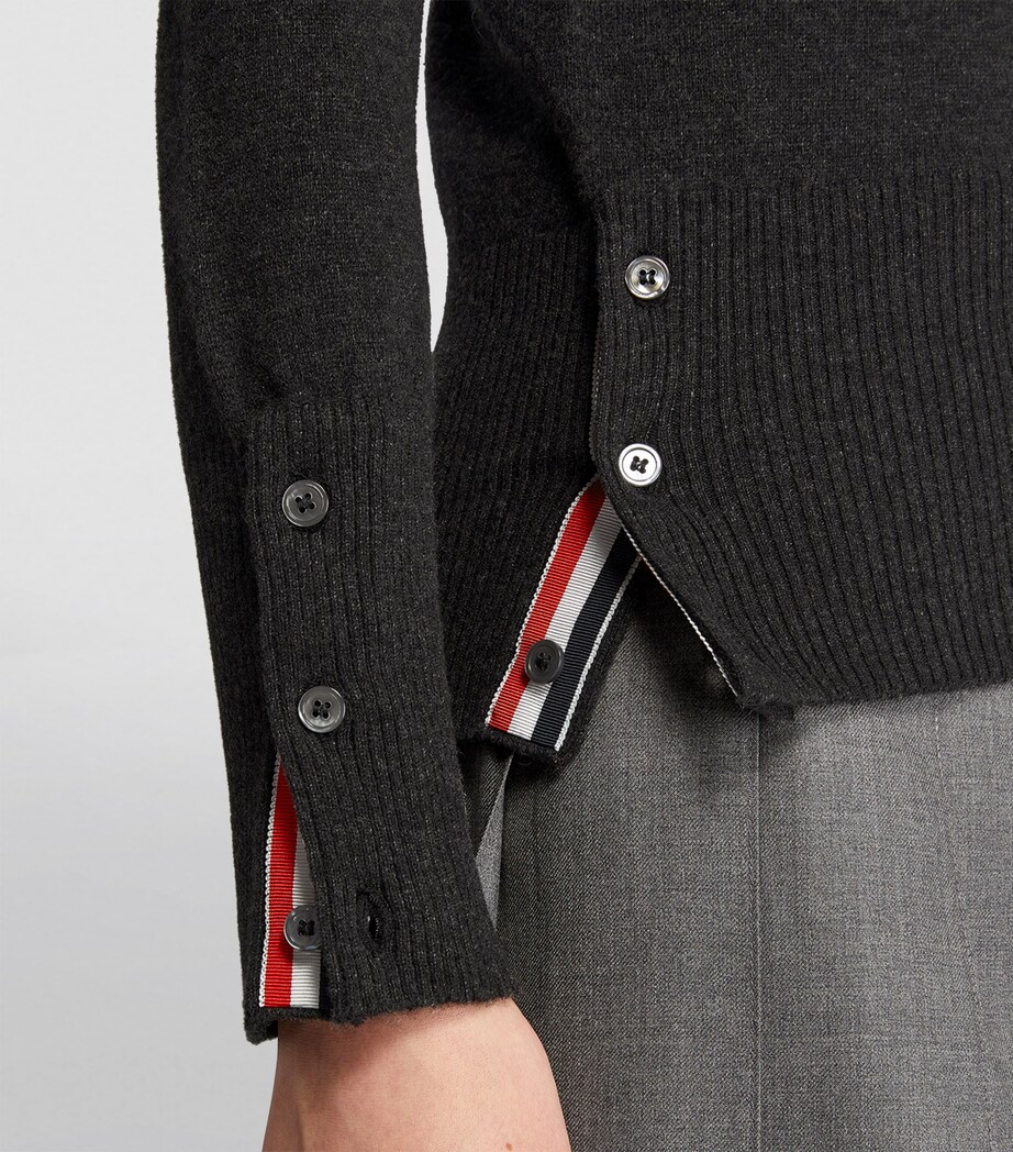 Cashmere 4-Bar Rollneck Sweater DARK GREY Image 6