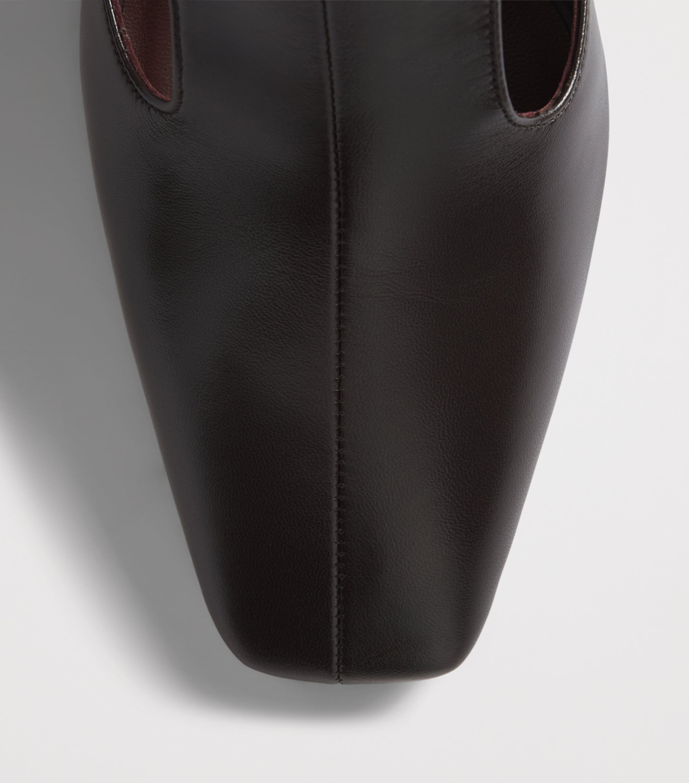 Max Mara Nappa Leather Cut-Out Pumps 75 Dark Brown Image 6