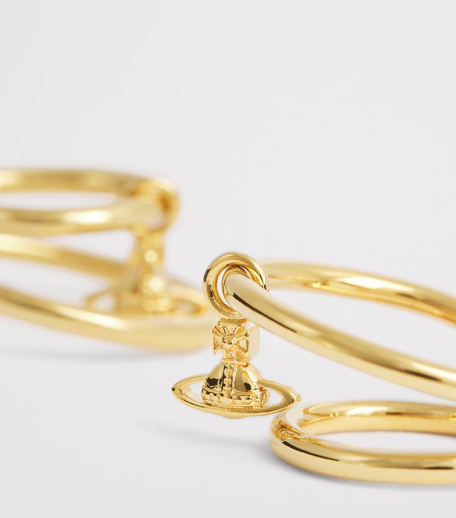 Double Loop Ronda Earrings R001 GOLD Image 5