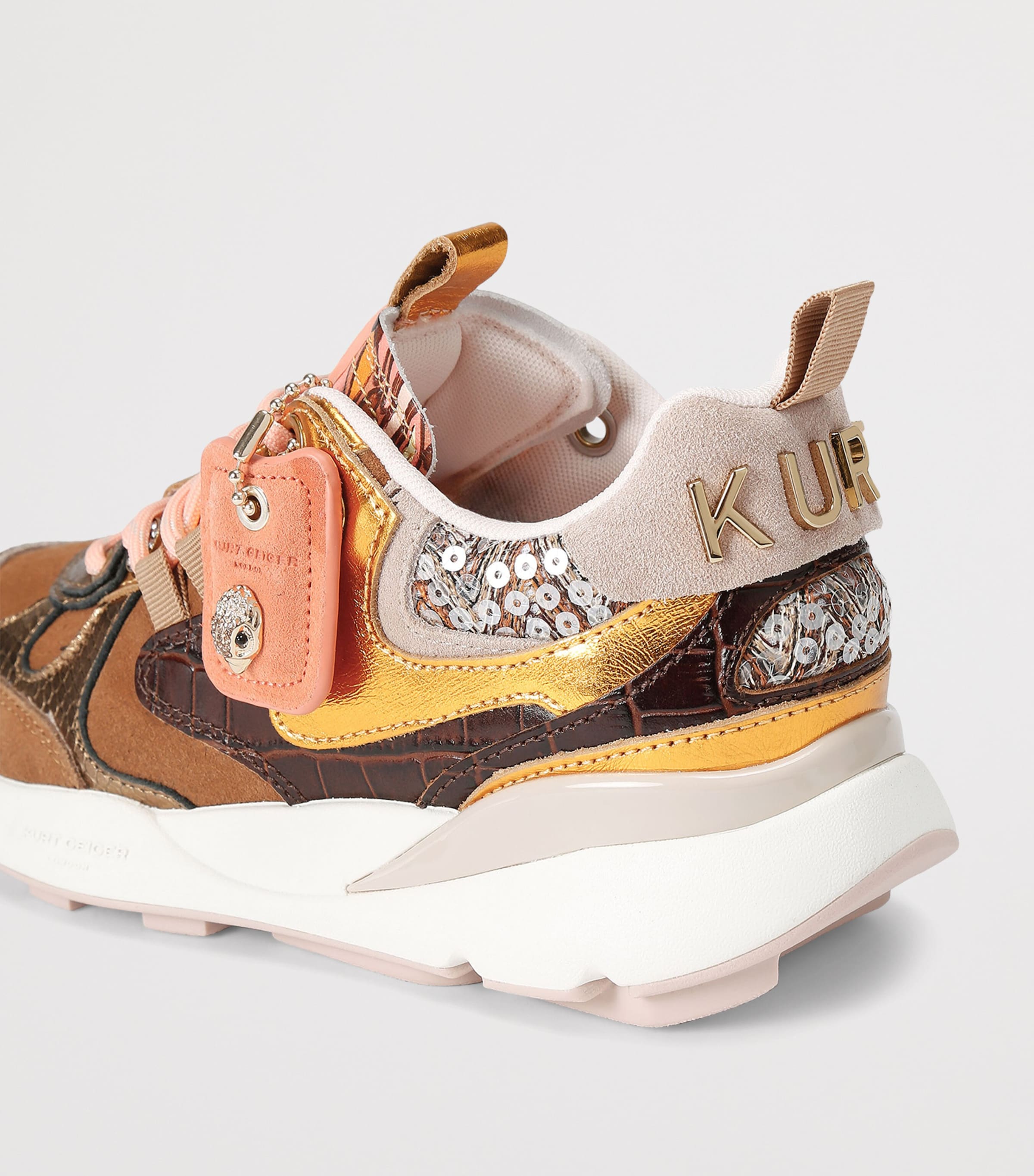 Kurt Geiger London Suede Kurt Runner Sneakers Brown/oth Image 3