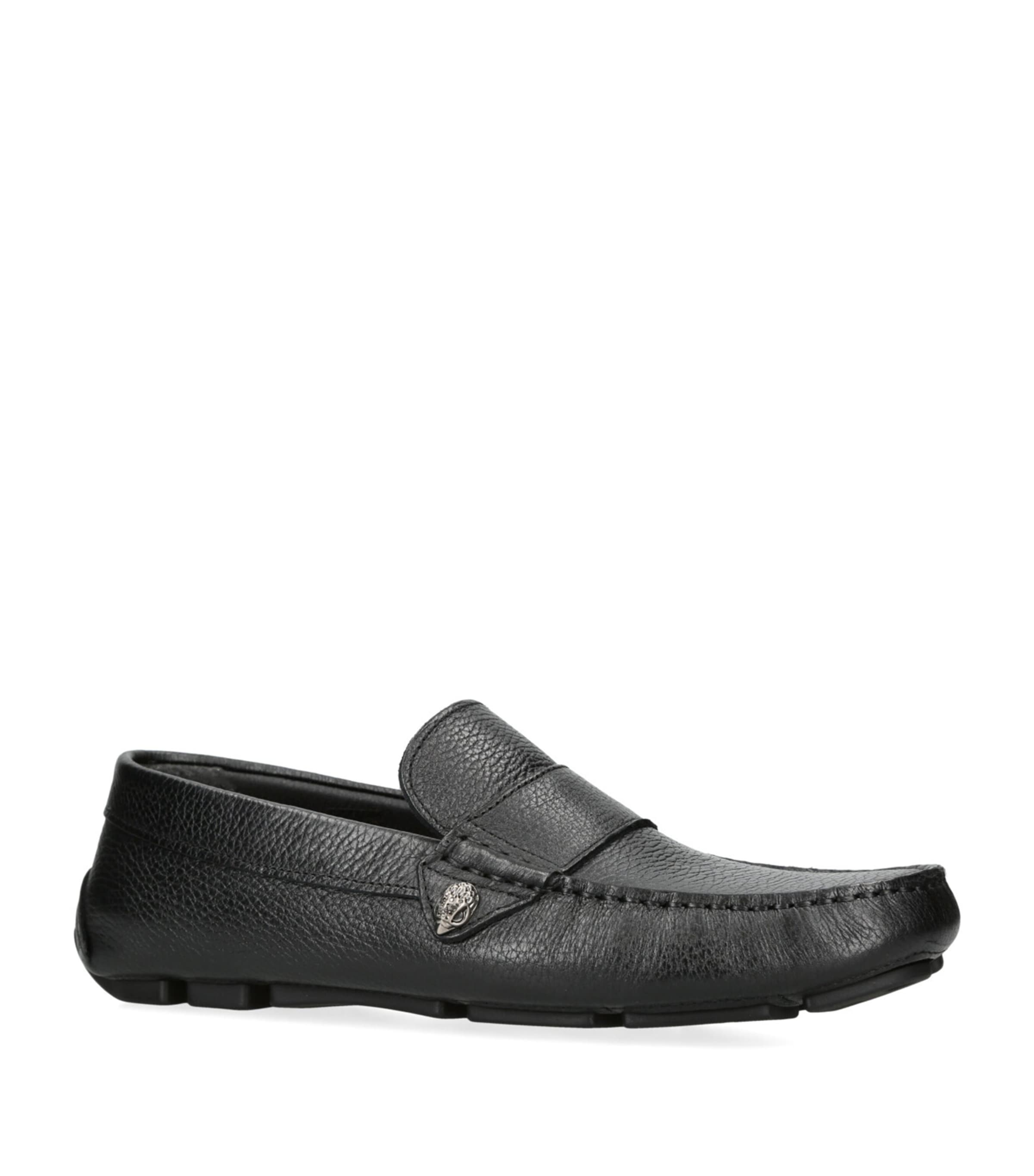 Kurt Geiger Leather Stirling Loafers In Black