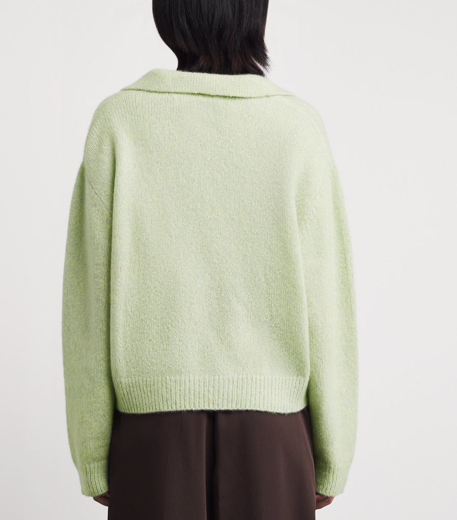 Cashmere Polo Sweater TANNIN Image 4
