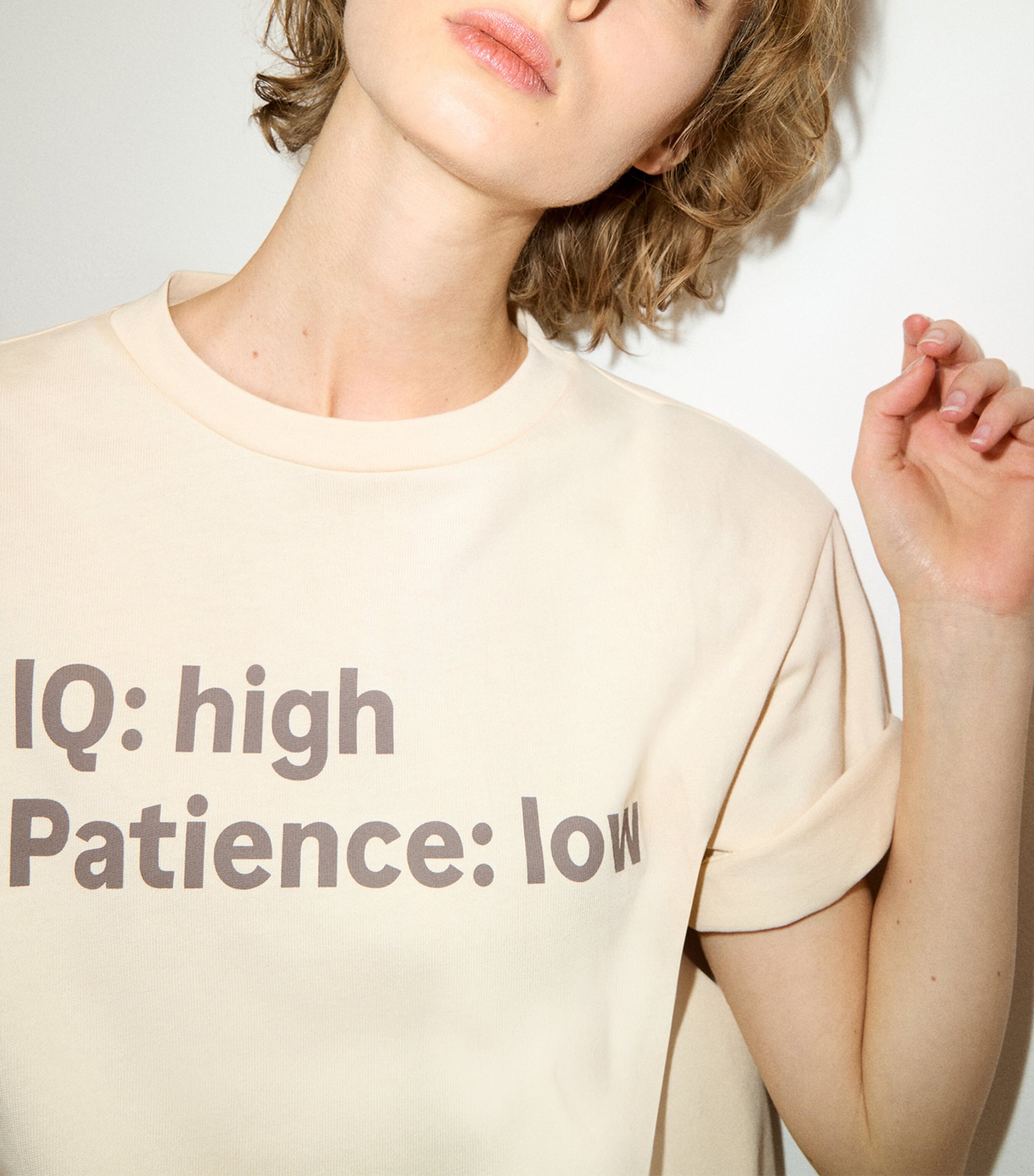 MAX&Co. Womens Cotton Graphic Print T-Shirt Milk Image 5