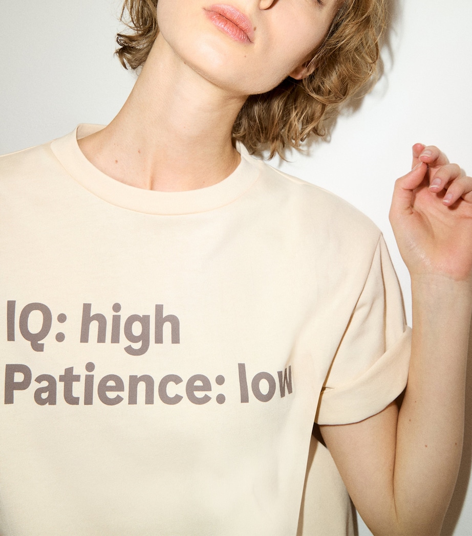 MAX&Co. Womens Cotton Graphic Print T-Shirt Milk Image 5