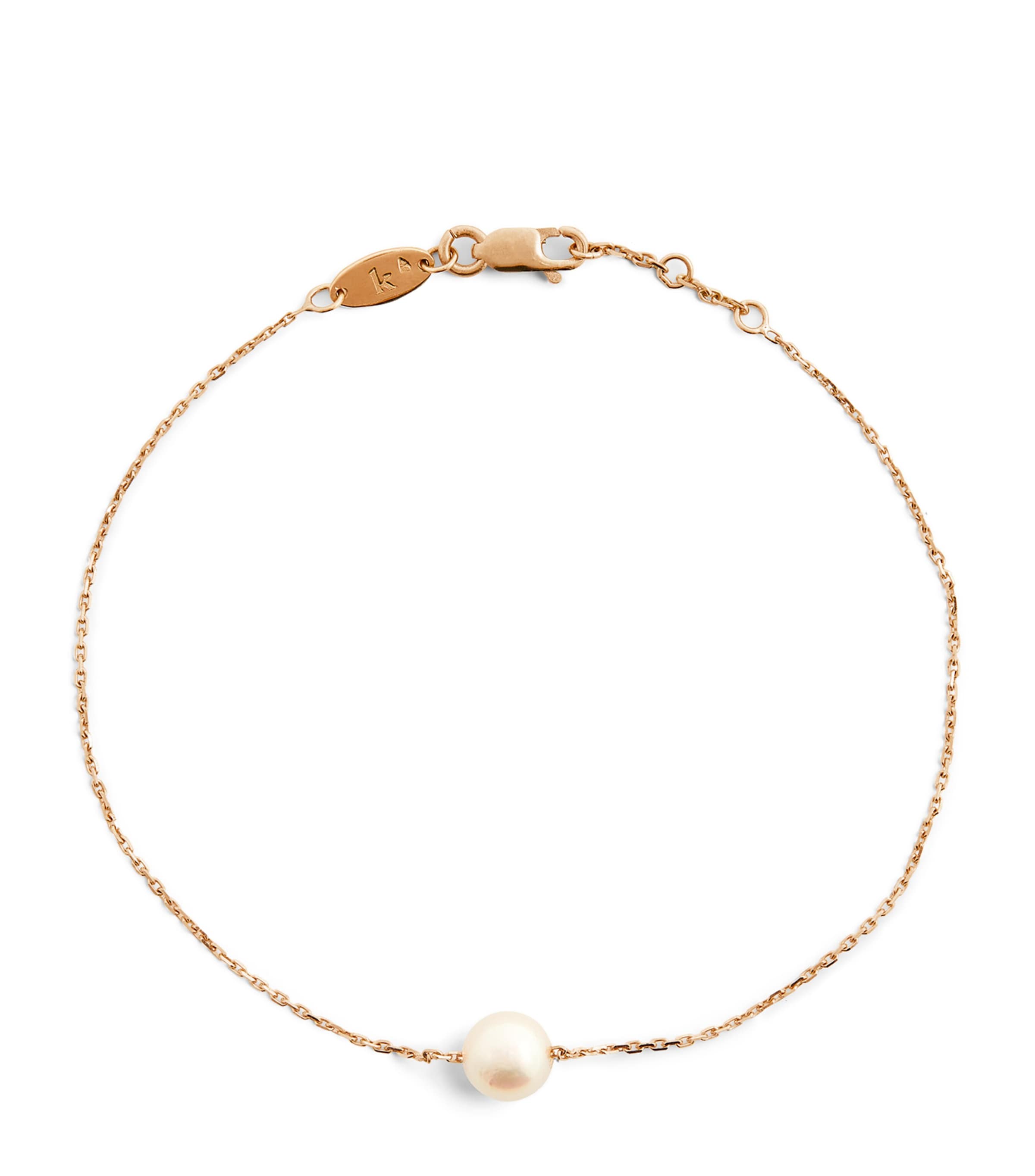 Redline Yellow Gold And Pearl Sensuelle Akoya Chain Bracelet