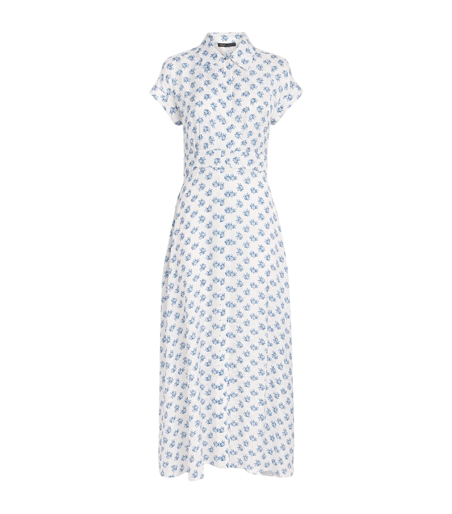 Maje Womens Floral Mini Dress Blue Small Flowers Image 1