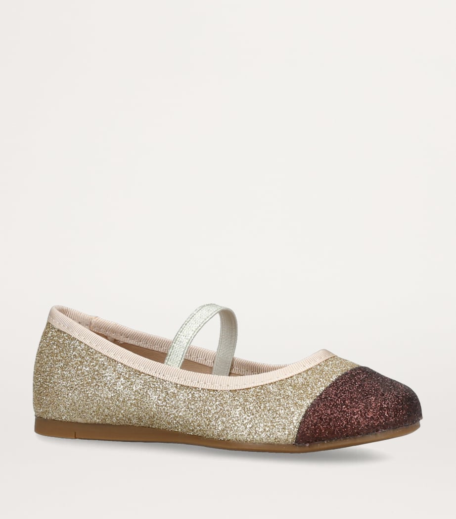 Glittered Tallie Mary Jane Flats GOLD Image 3