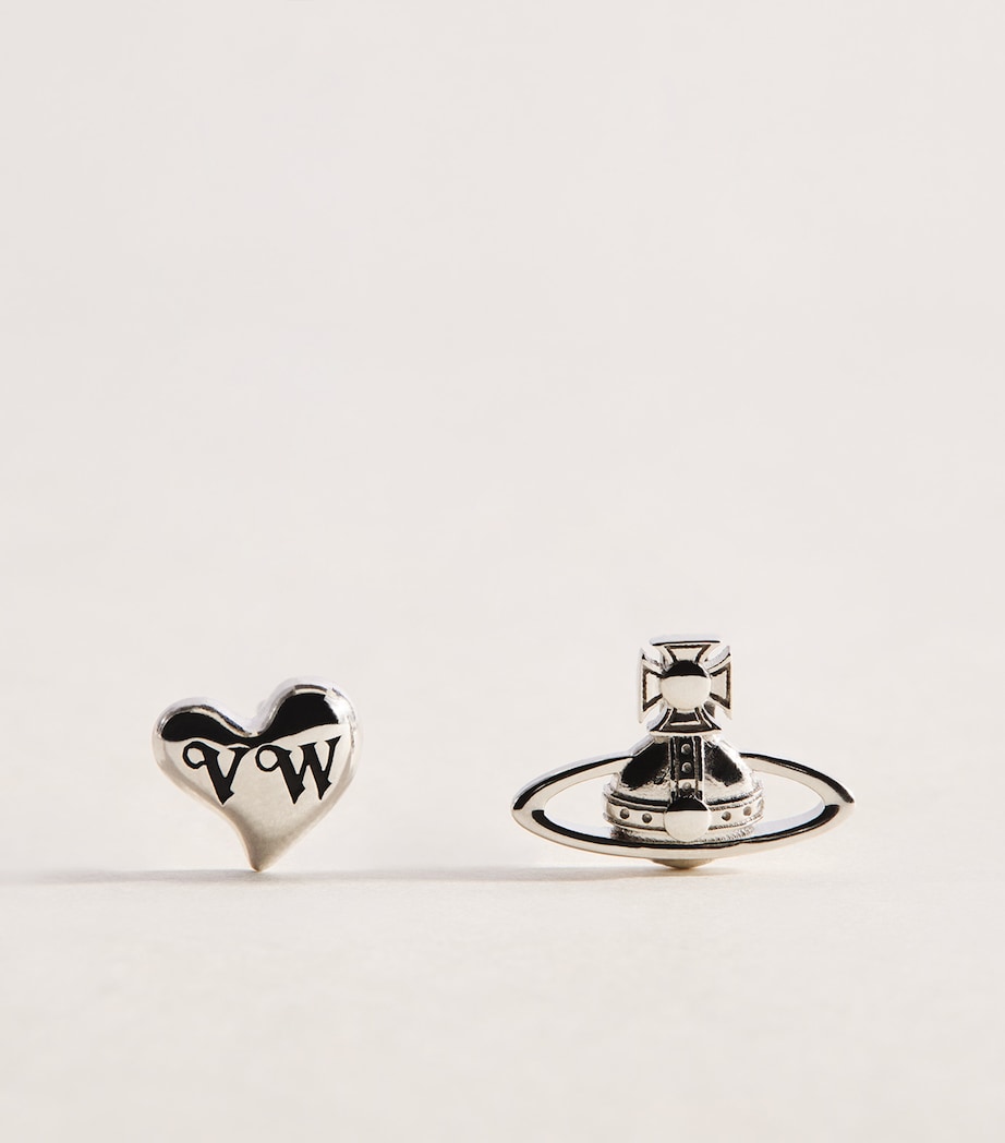 Vivienne Westwood Leodaria Earrings Plat/blk Patna Image 1