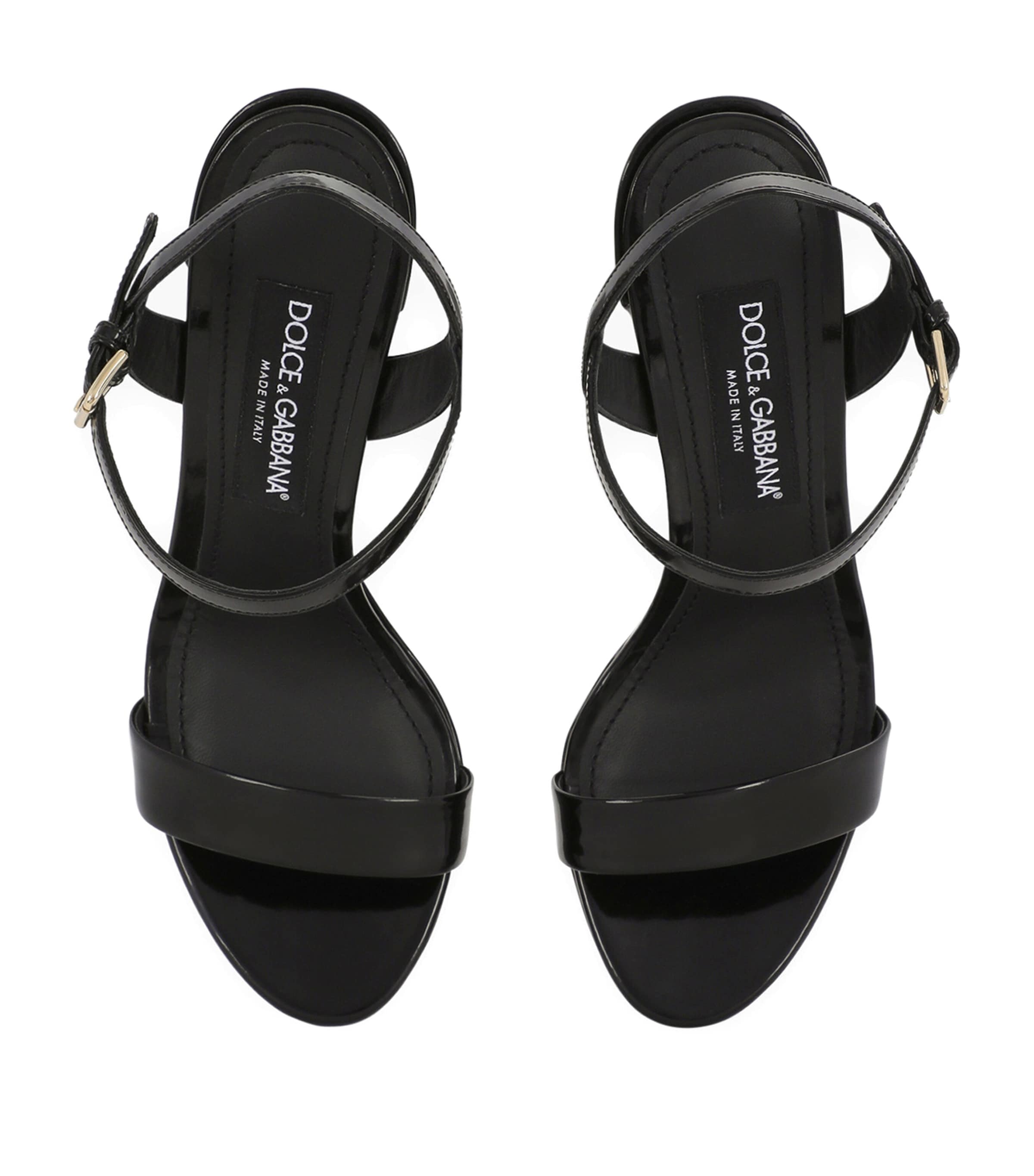 Leather Platform Sandals 105 80999-BLACK Image 3