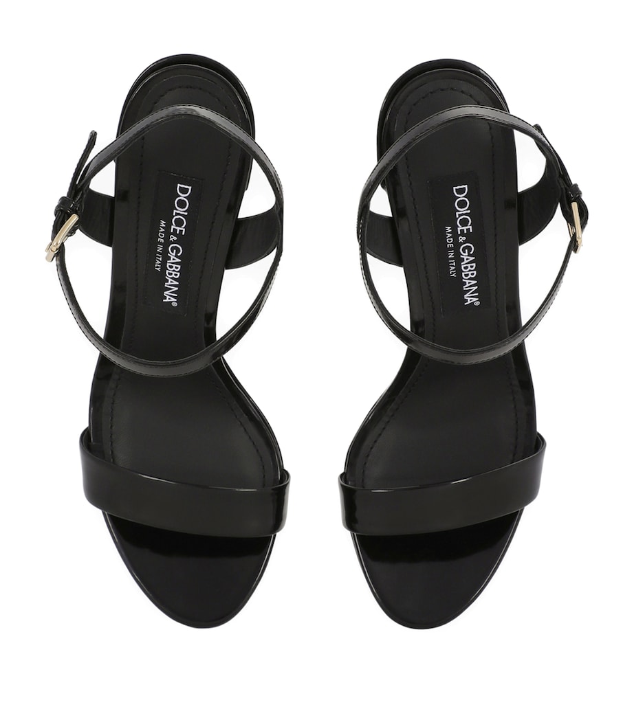 Leather Platform Sandals 105 80999-BLACK Image 3