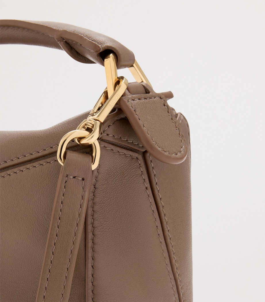 Mini Leather Puzzle Top-Handle Bag TAUPE Image 13