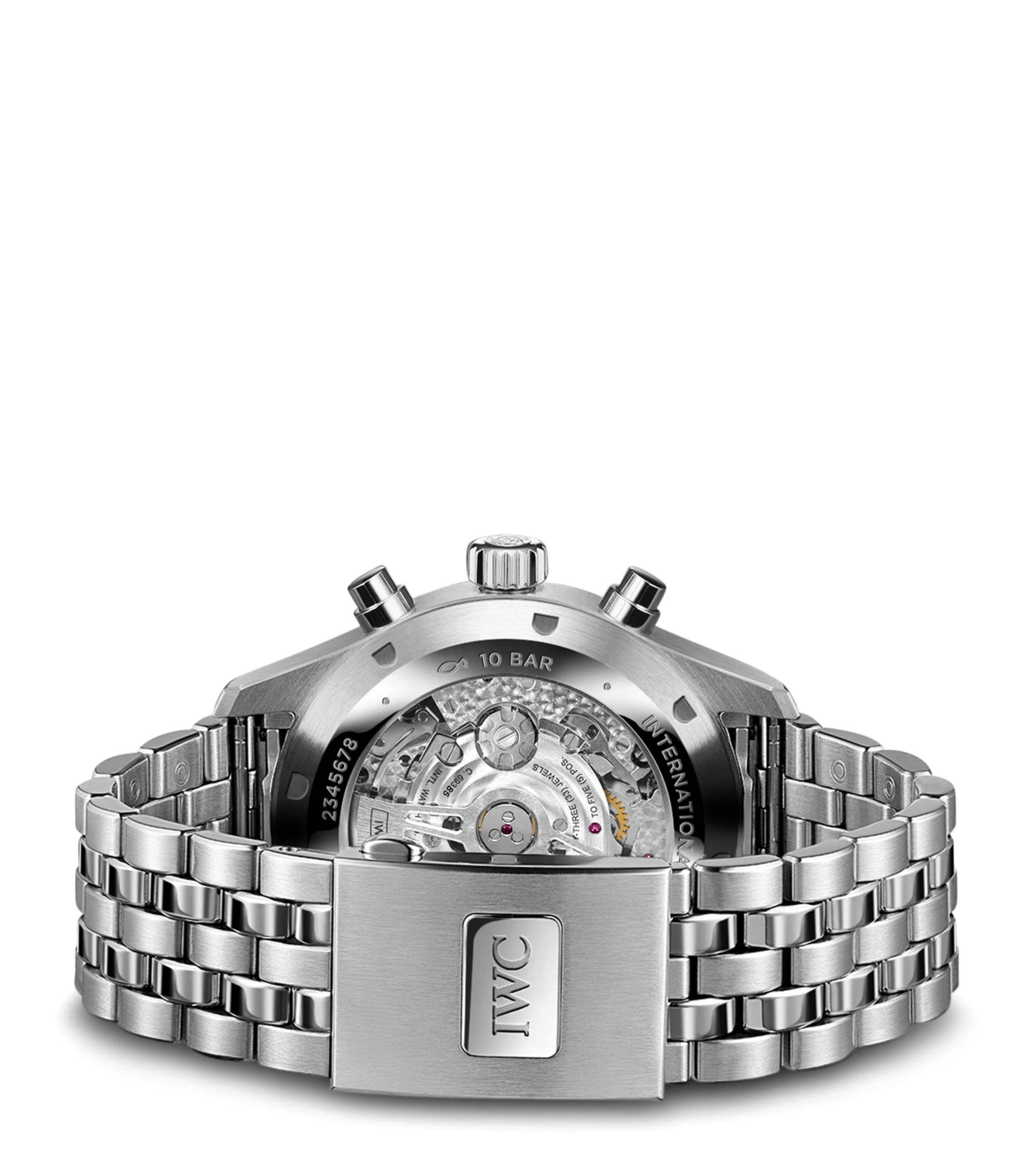 Stainless Steel Pilot's Chronograph Watch 43mm BLACK Image 2