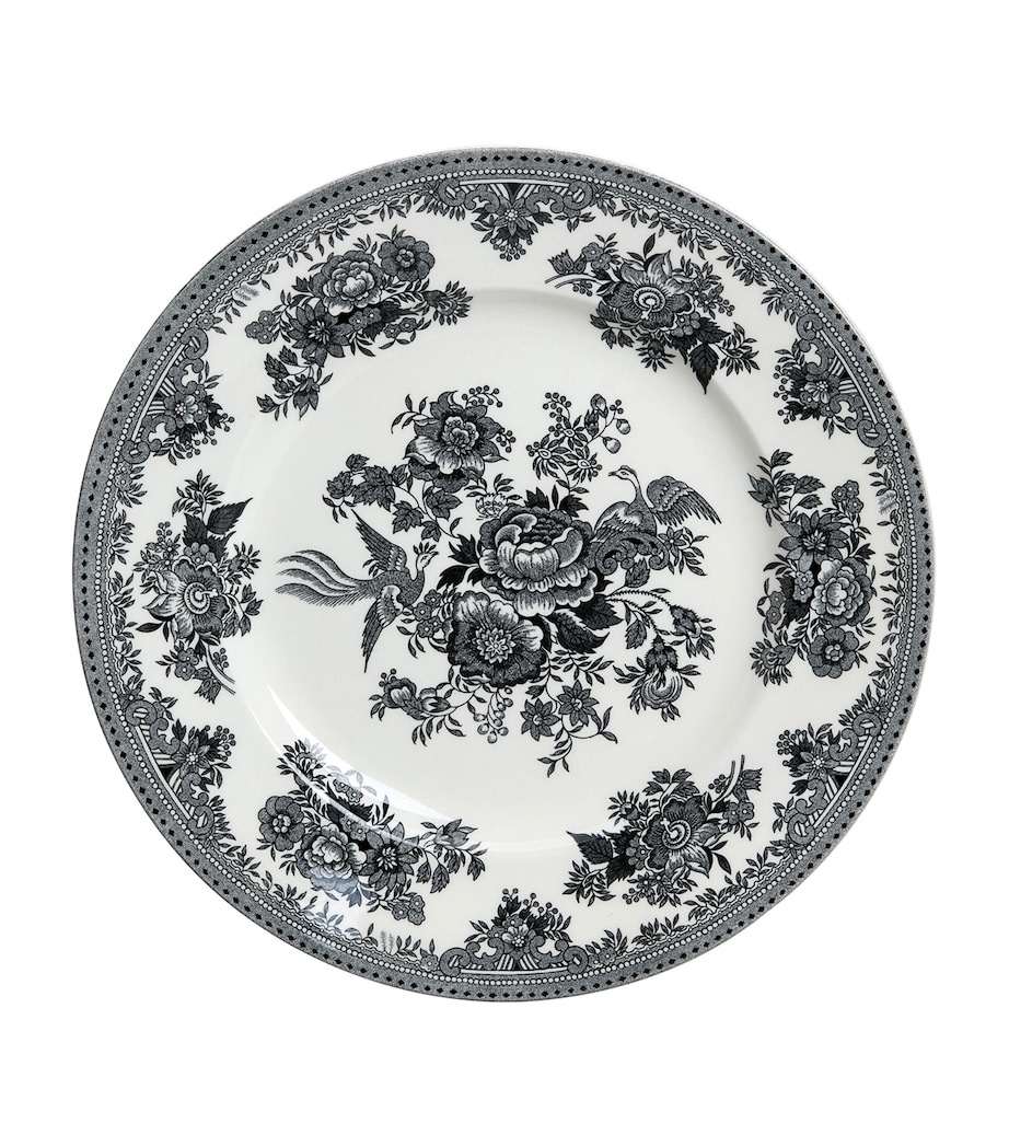 Set of 4 Asiatic Pheasants Plates (25cm) BLACK & WHITE Image 1