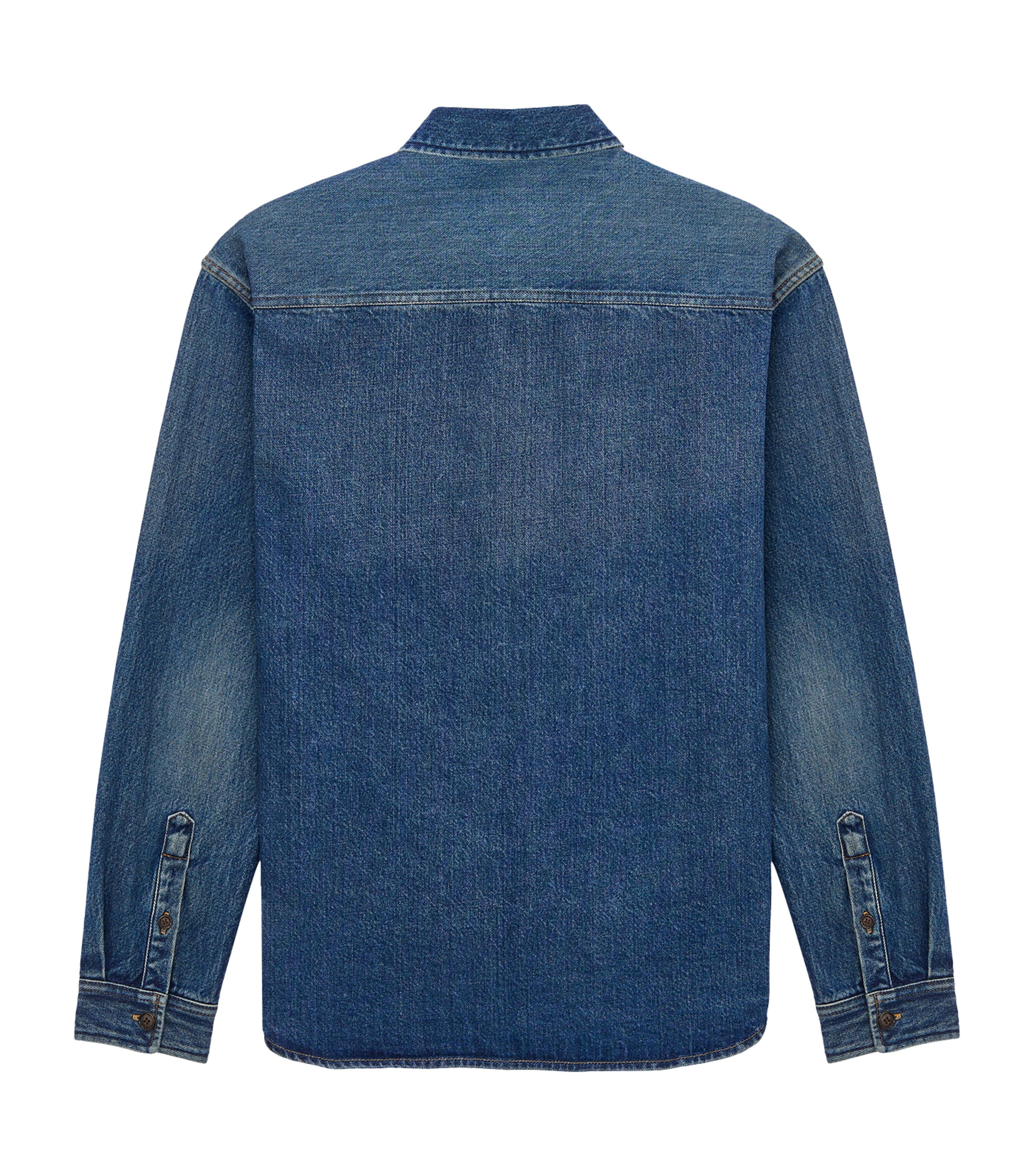 Saint Laurent Mens Cassandre Denim Shirt Image 2