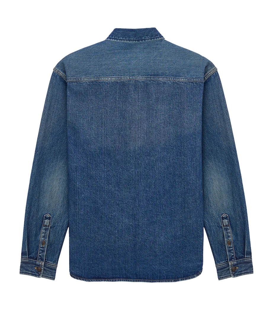 Saint Laurent Mens Cassandre Denim Shirt Image 2