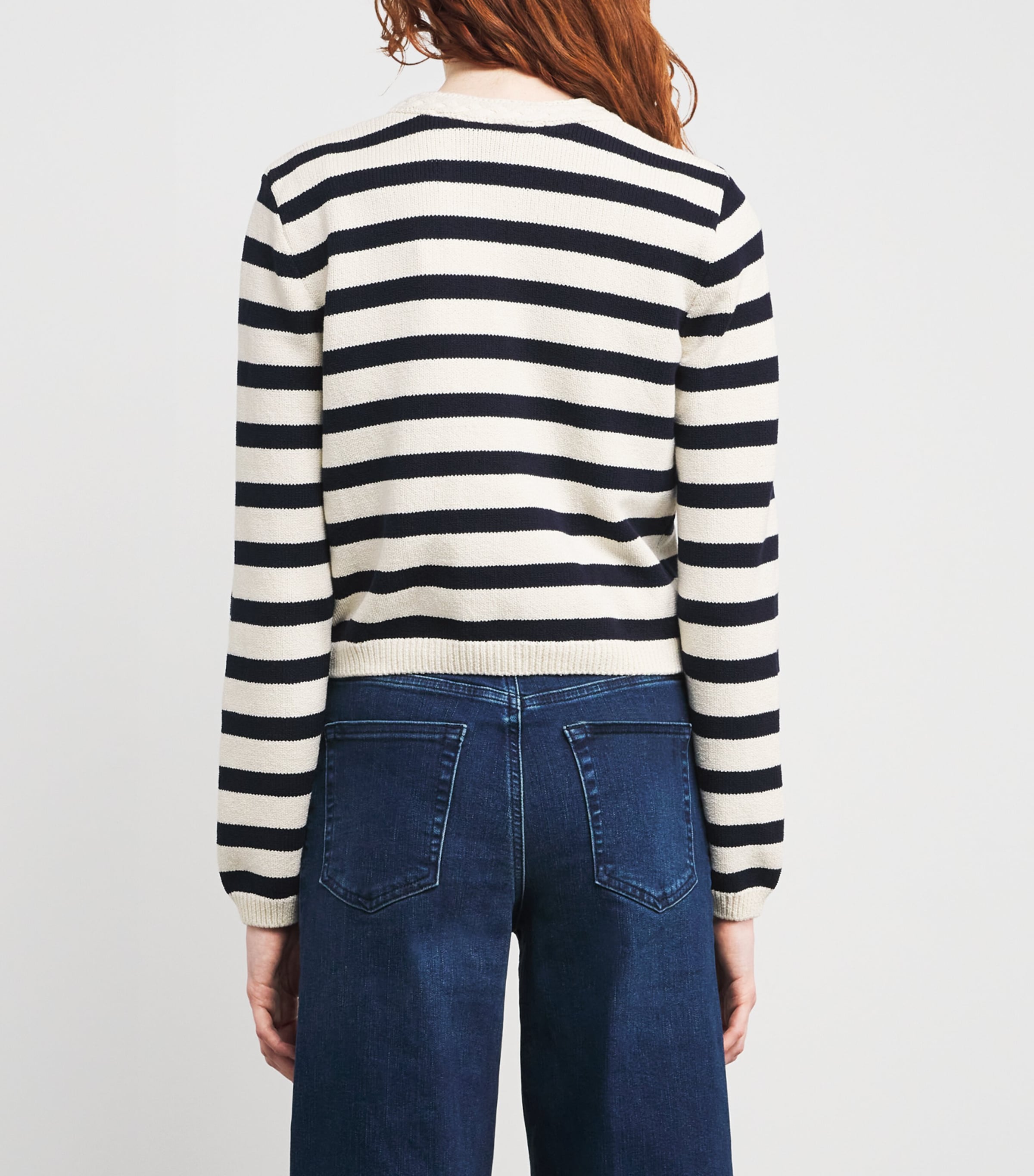 Stripe The Harbor Cardigan NAVY MULTI Image 4