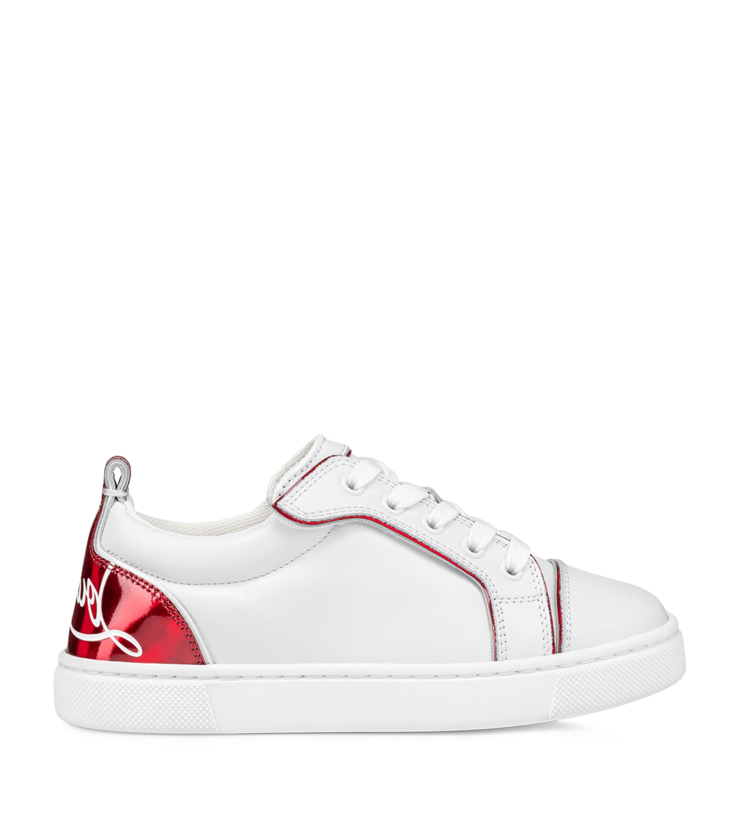 Christian Louboutin Kids Funnyto Leather Sneakers | Designers | Christian Louboutin | Boys Shoes | Girls Shoes | Trainers