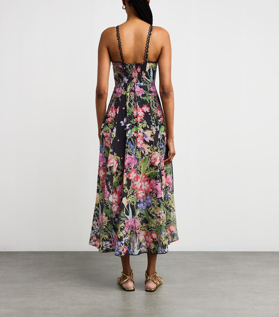 Floral Iraso Midi Dress BLACK BOTANICAL Image 3