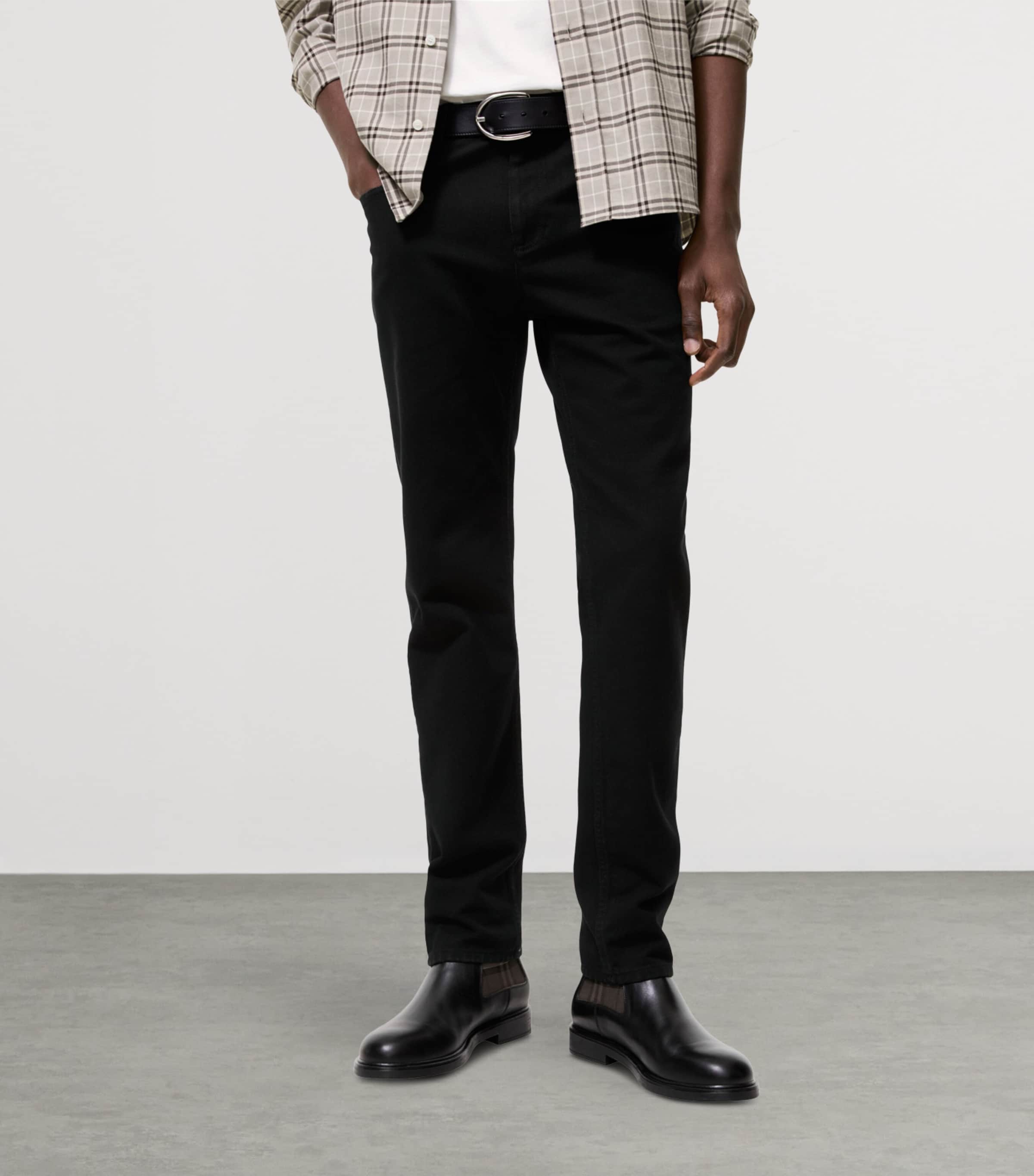 Burberry Mens Slim Jeans Black Image 2