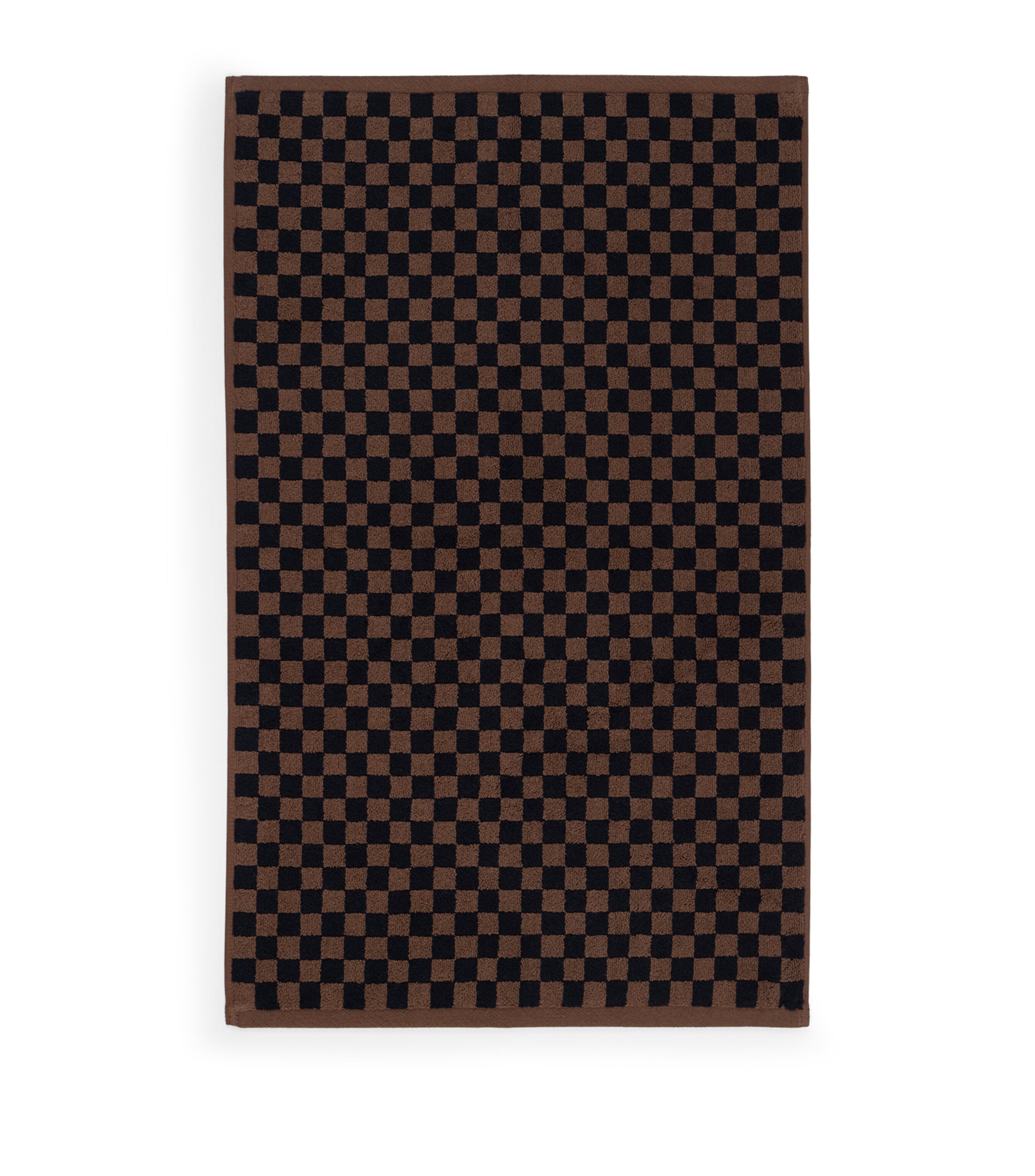 Check Beppu Bath Mat (50cm x 80cm) TABAC / NOIR Image 2