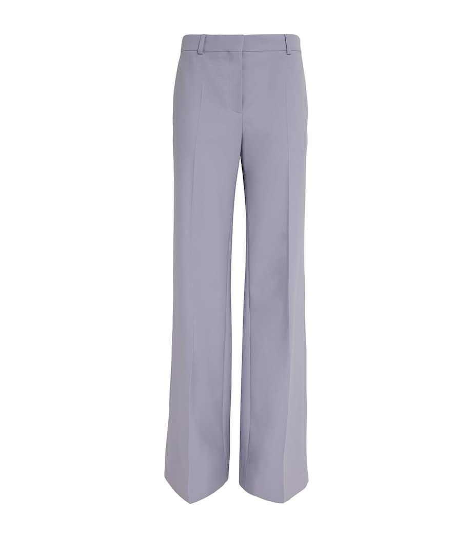 Wool Wide-Leg Tailored Trousers 4218 CLOUDY BLUE Image 1