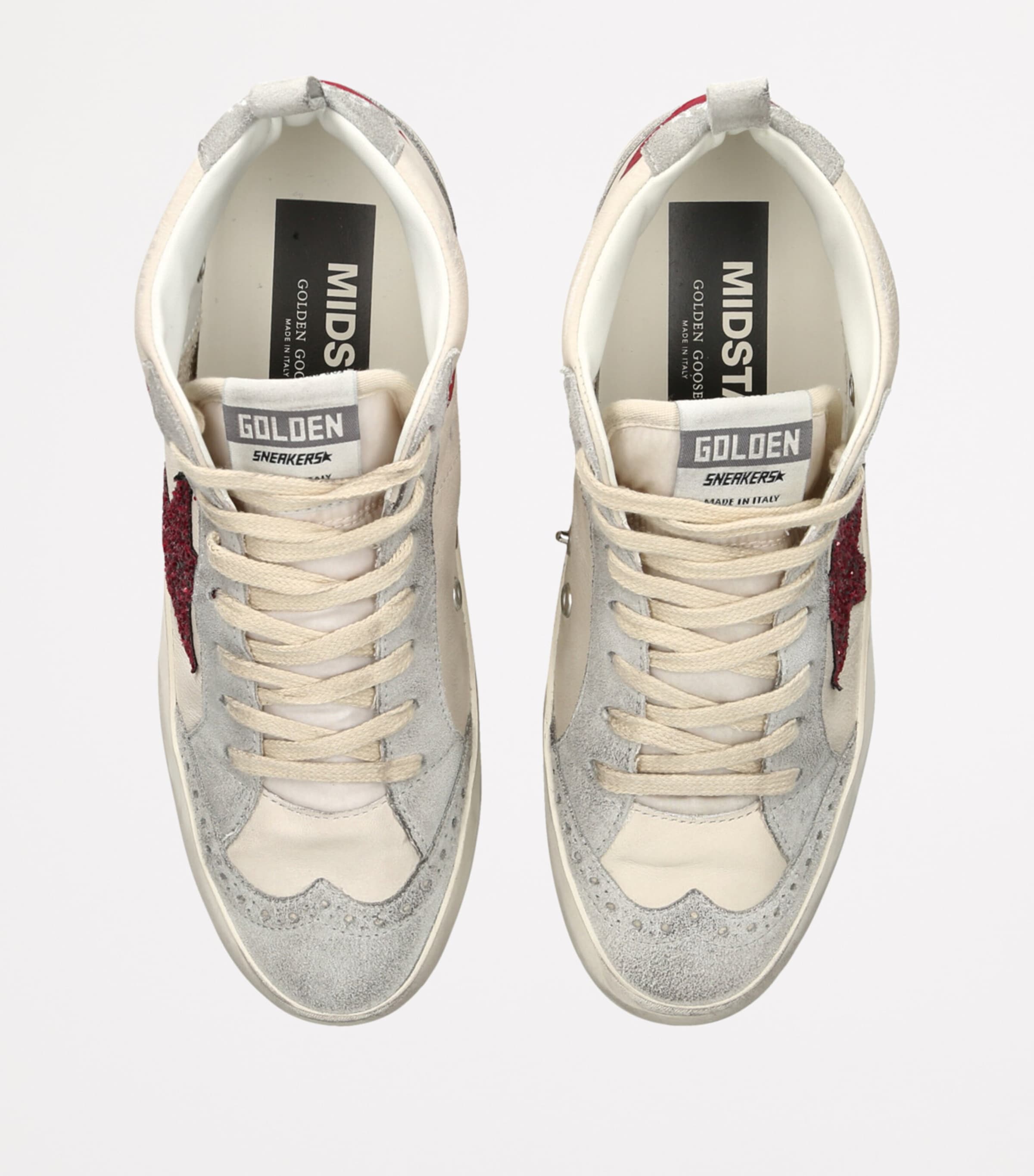 Golden Goose Leather Mid Star Low-Top Sneakers White/oth Image 4